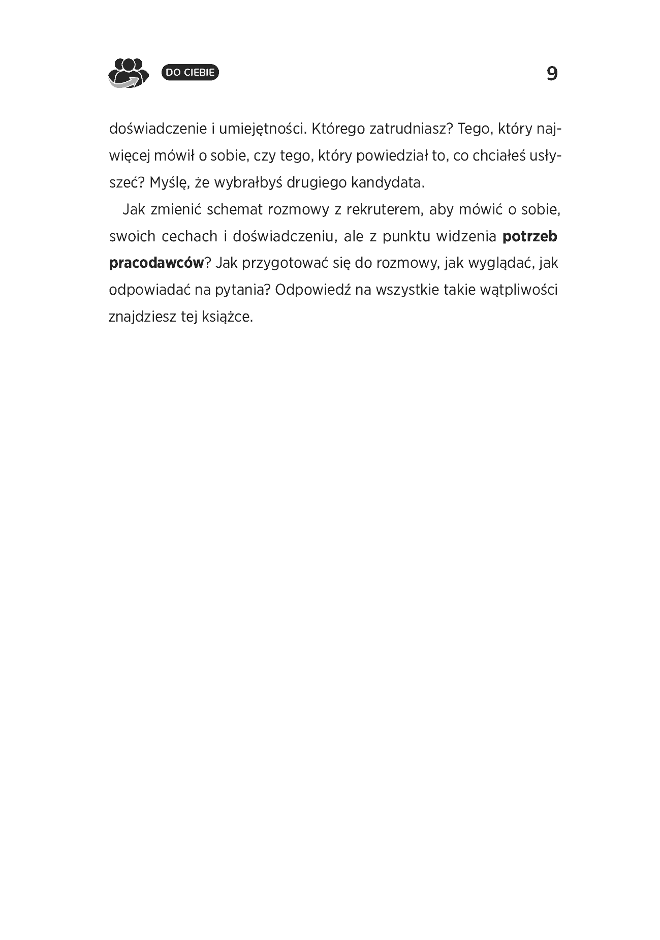 Fragment „Wygraj z rekruterem czyli skuteczne przygotowanie do rozmowy o pracę” — strona 9 z 27