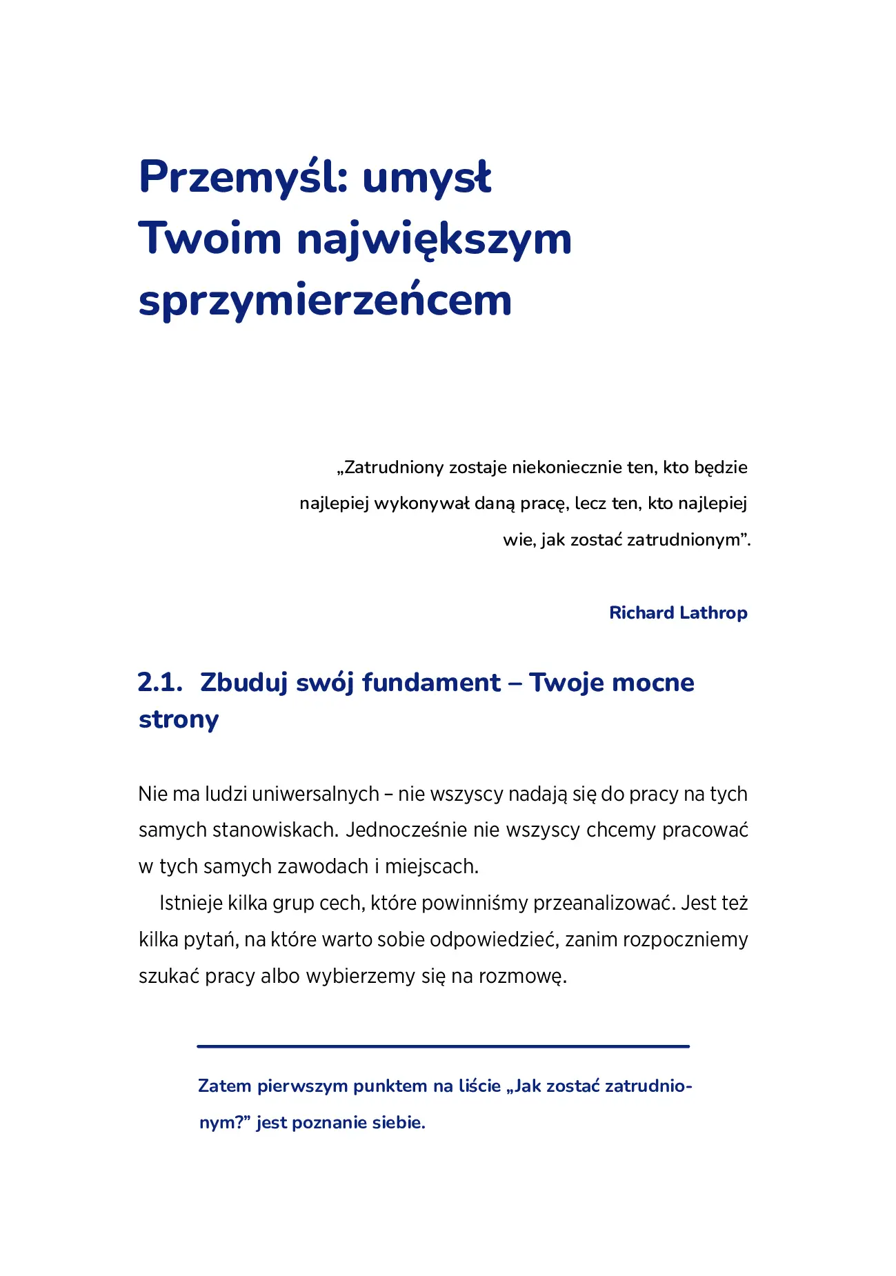 Fragment „Wygraj z rekruterem czyli skuteczne przygotowanie do rozmowy o pracę” — strona 26 z 27