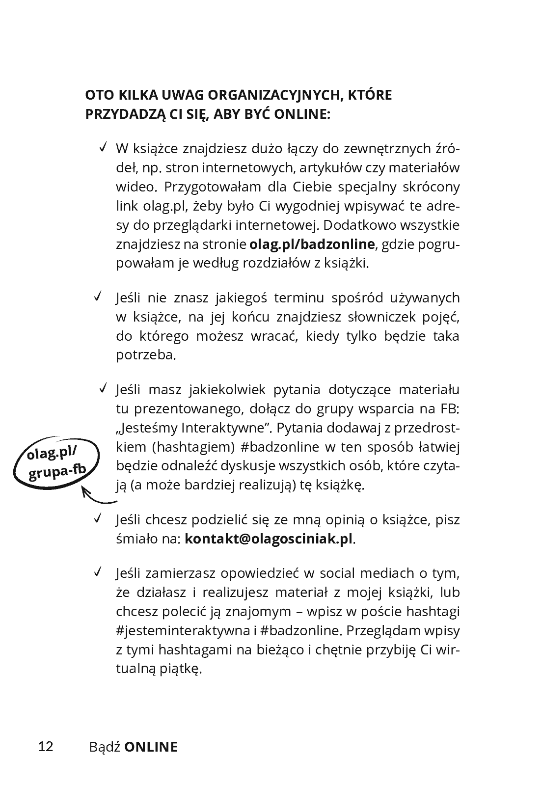 Fragment „Bądź online. Twoja mocna strona WWW, która wyrazi Ciebie i Twój biznes” — strona 12 z 30