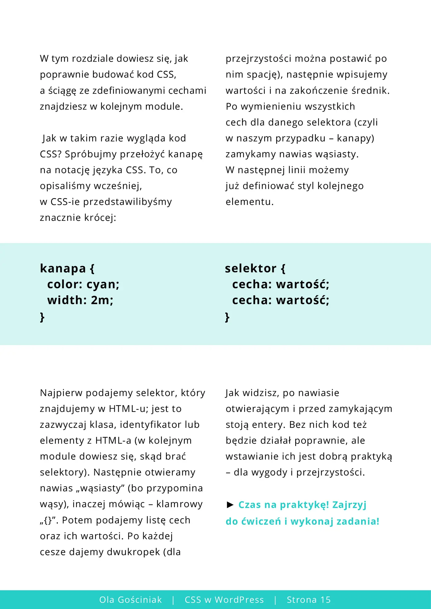 Fragment „CSS w Wordpress Samodzielne zmiany w wyglądzie motywu” — strona 15 z 20