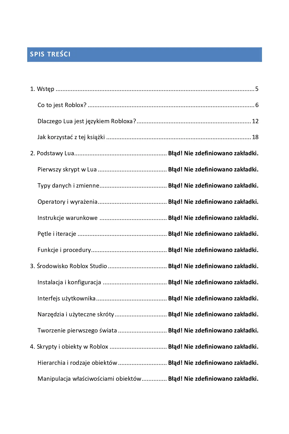 Fragment „Roblox Lua w 1 dzień. Naucz się kodować w Lua i pisać własne gry już w 12 godzin” — strona 2 z 20