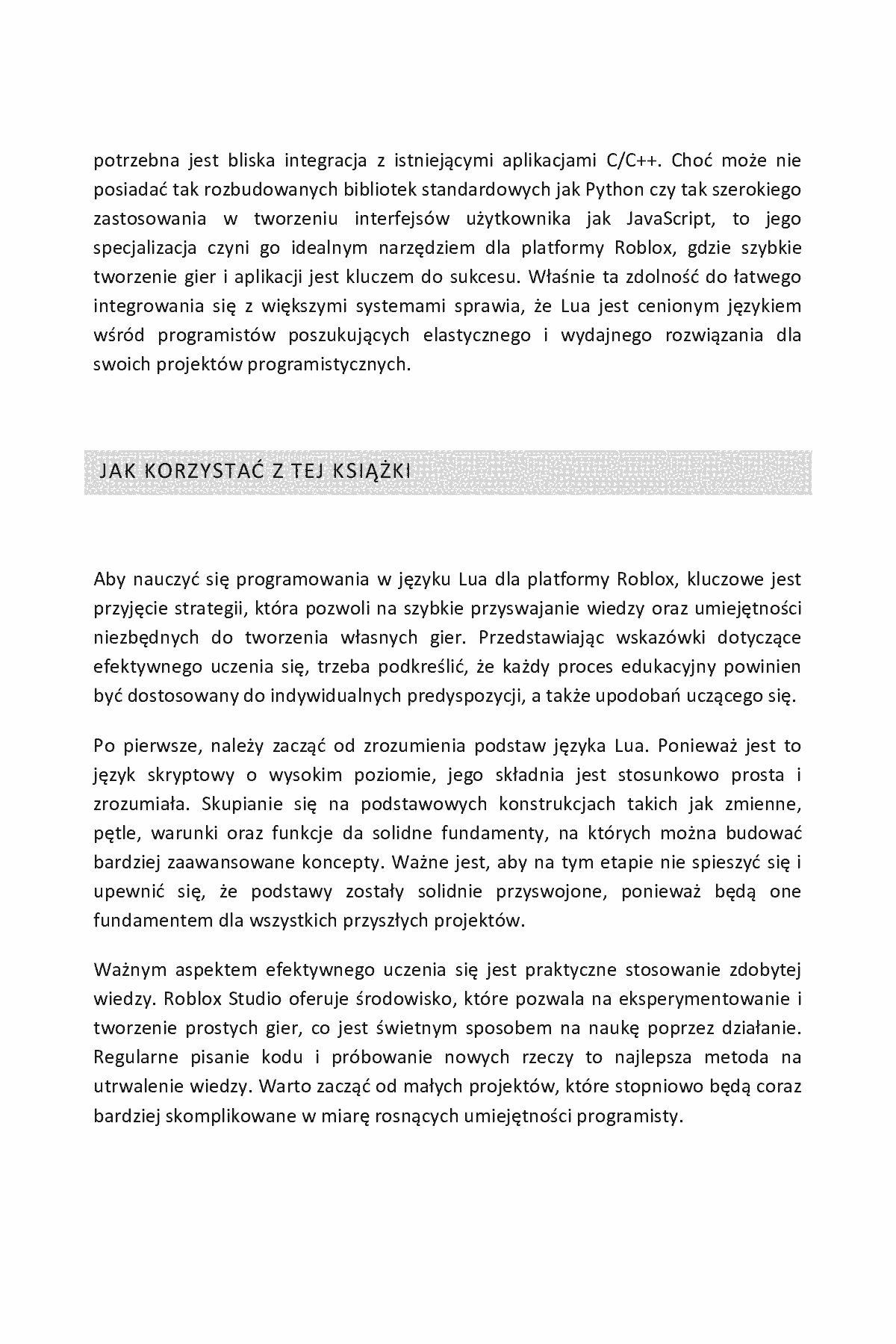 Fragment „Roblox Lua w 1 dzień. Naucz się kodować w Lua i pisać własne gry już w 12 godzin” — strona 18 z 20