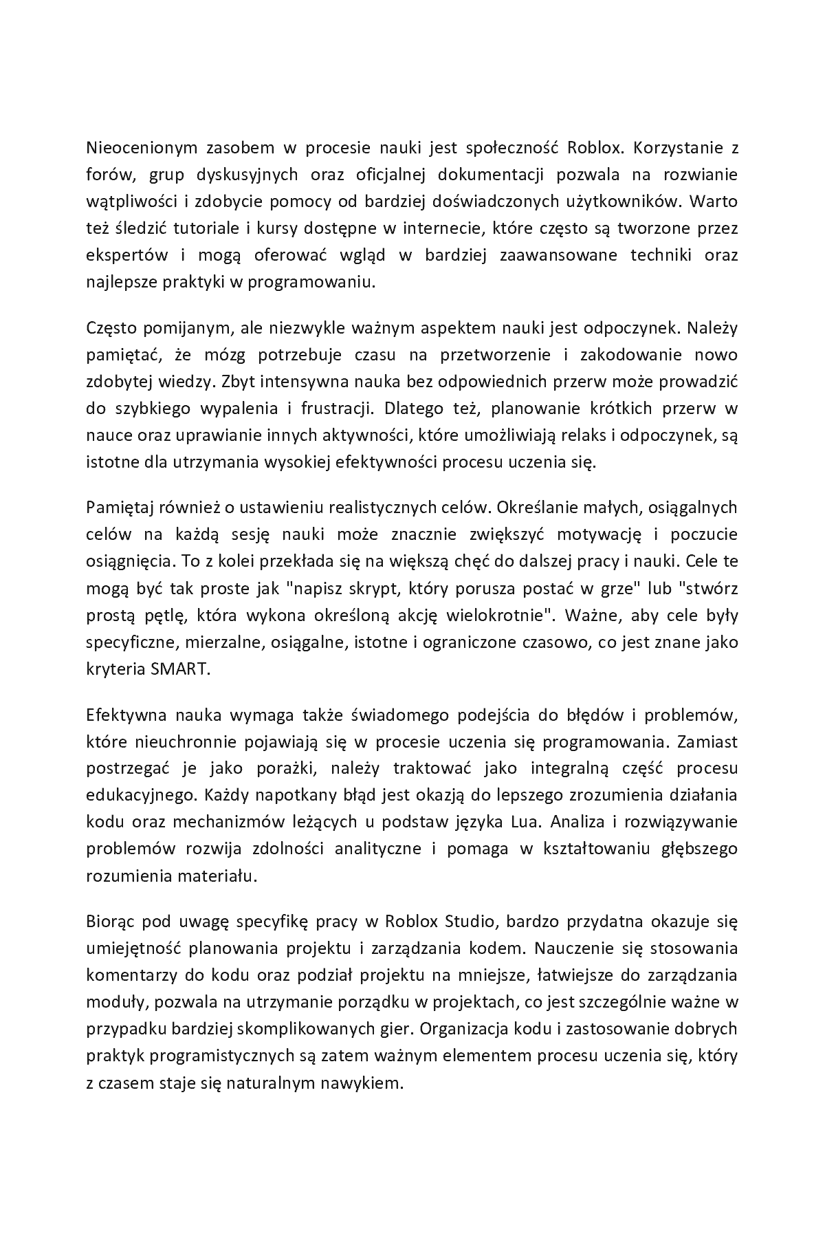 Fragment „Roblox Lua w 1 dzień. Naucz się kodować w Lua i pisać własne gry już w 12 godzin” — strona 19 z 20
