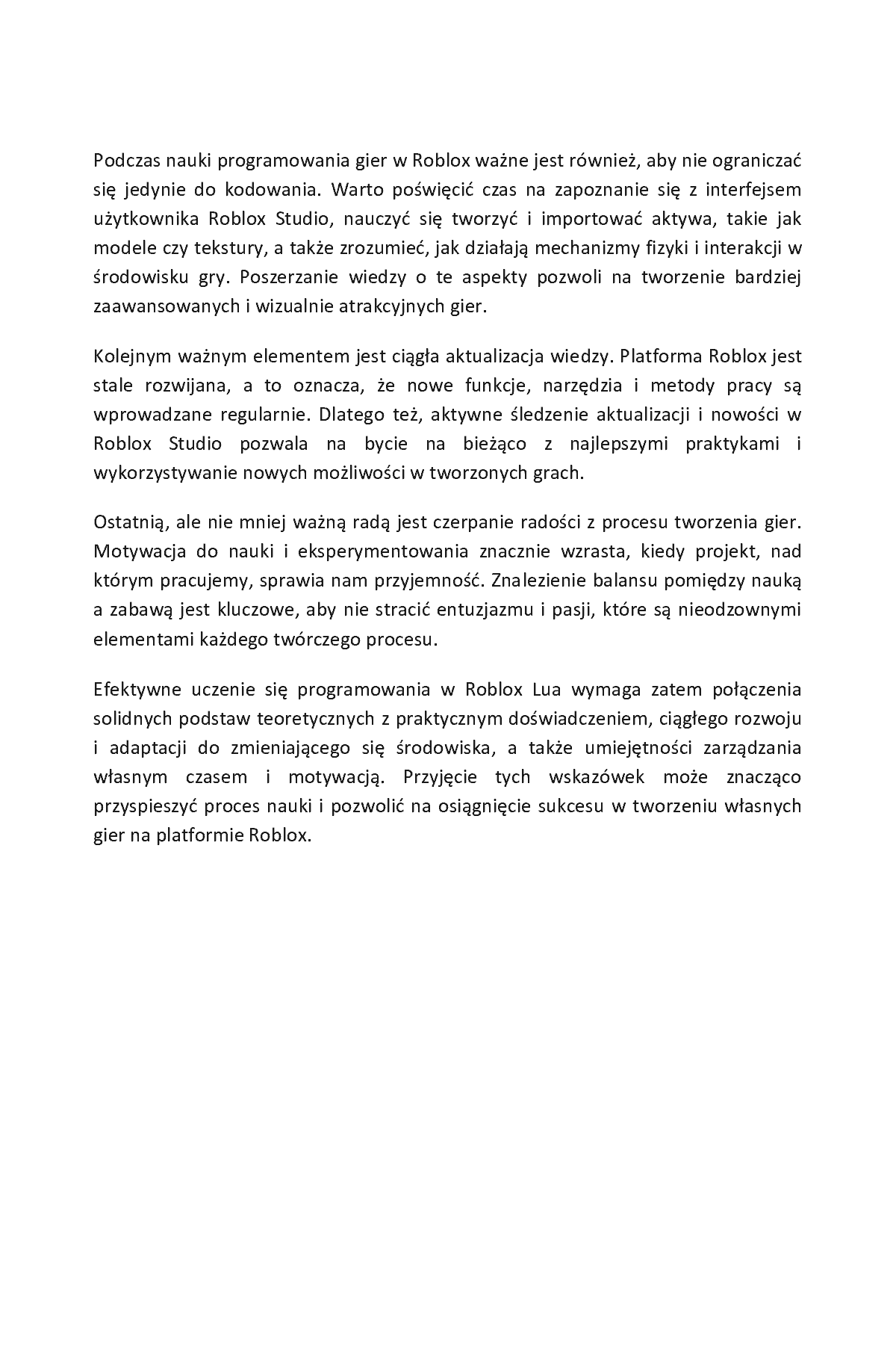 Fragment „Roblox Lua w 1 dzień. Naucz się kodować w Lua i pisać własne gry już w 12 godzin” — strona 20 z 20