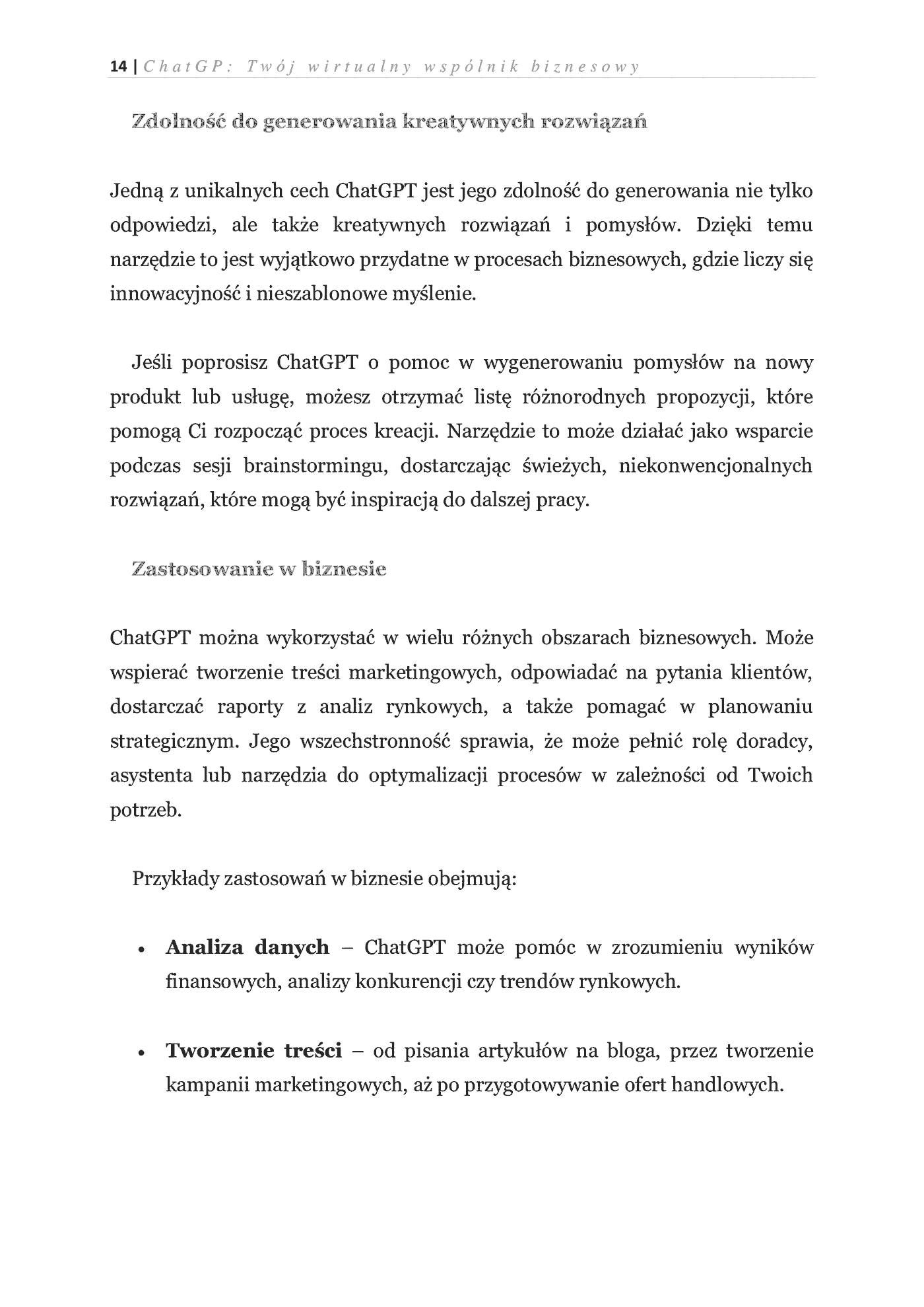 Fragment „ChatGPT: Twój wirtualny wspólnik biznesowy” — strona 8 z 8