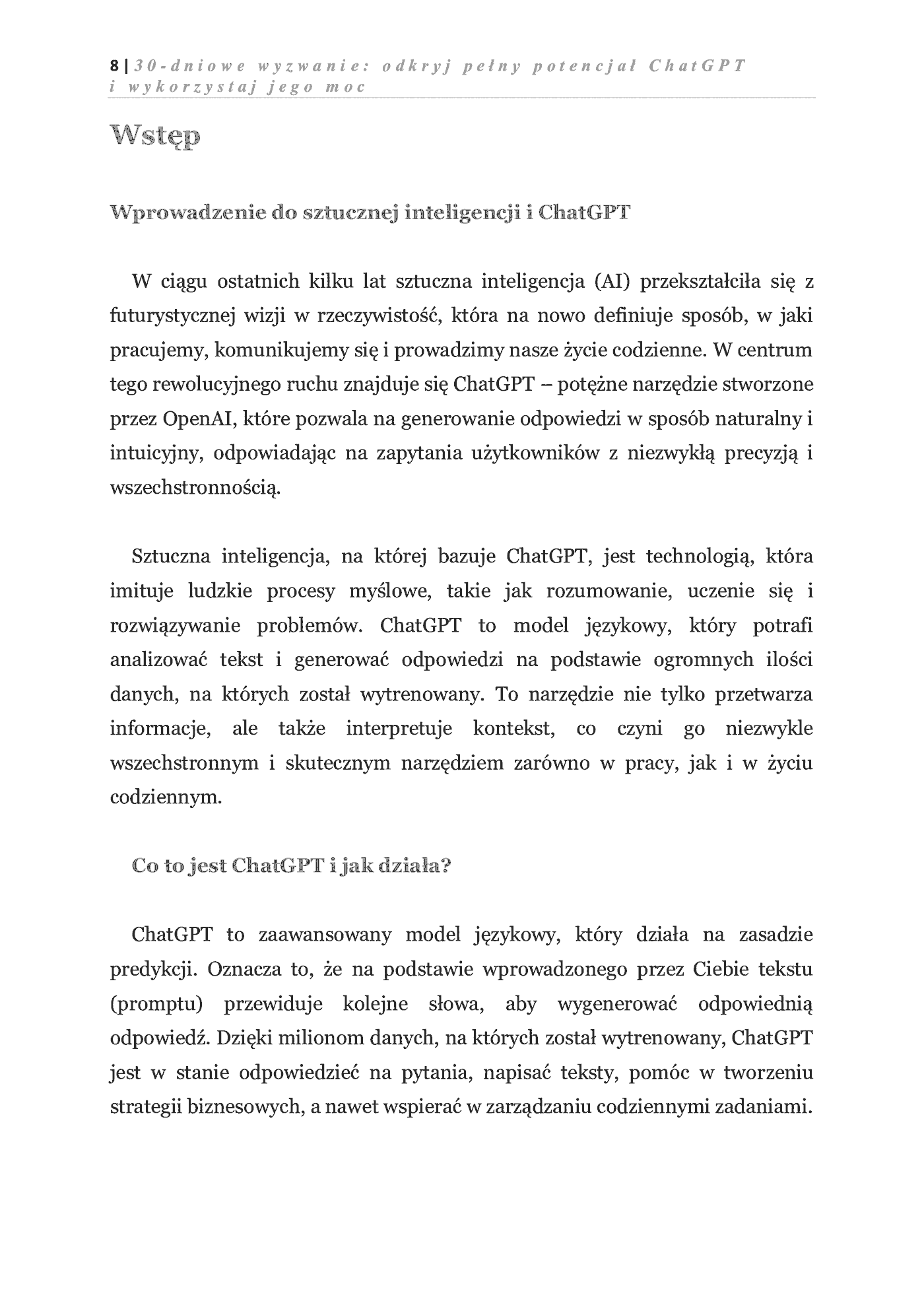 Fragment „30-dniowe wyzwanie: odkryj pełny potencjał ChatGPT i wykorzystaj jego moc” — strona 1 z 9