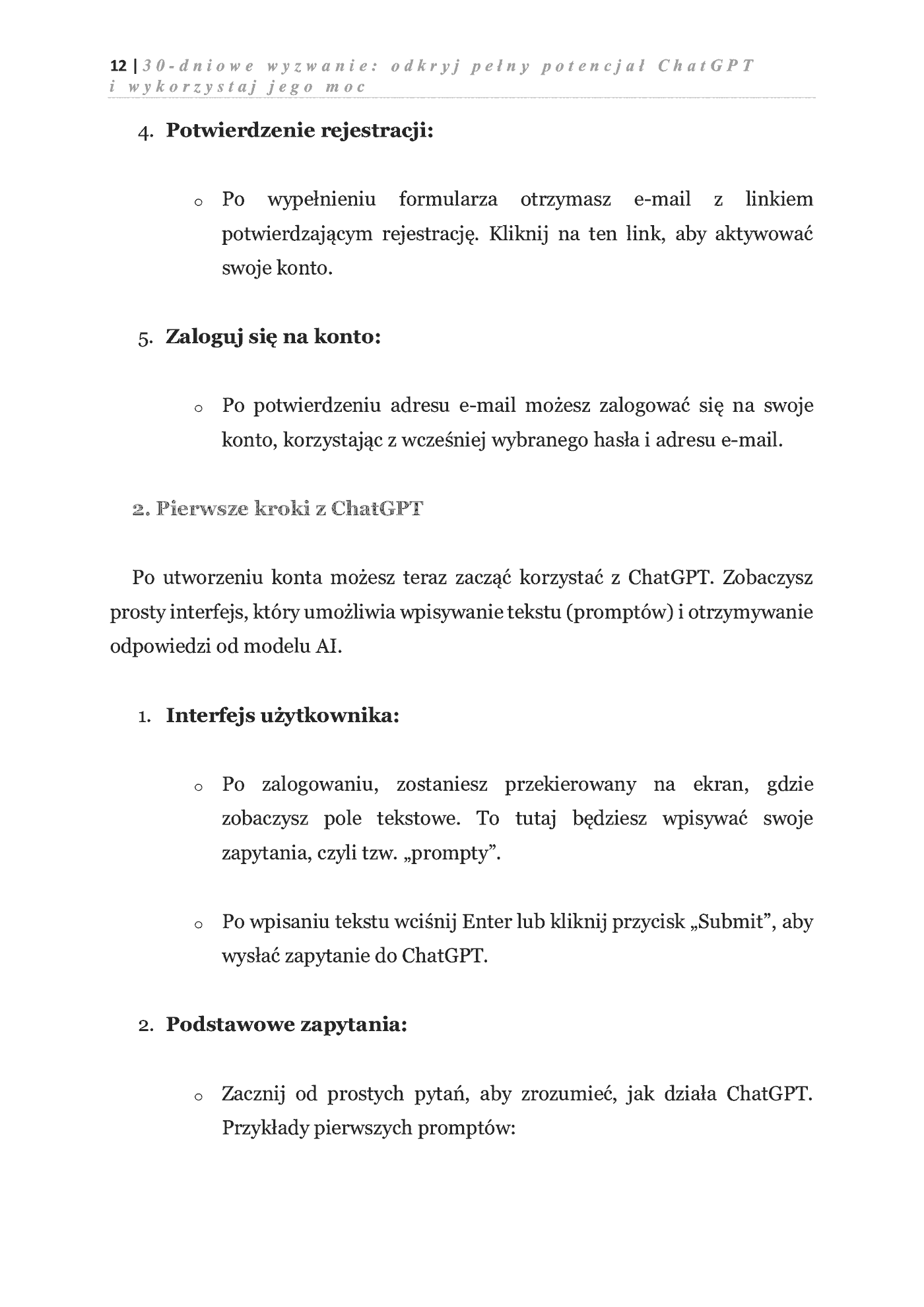 Fragment „30-dniowe wyzwanie: odkryj pełny potencjał ChatGPT i wykorzystaj jego moc” — strona 5 z 9
