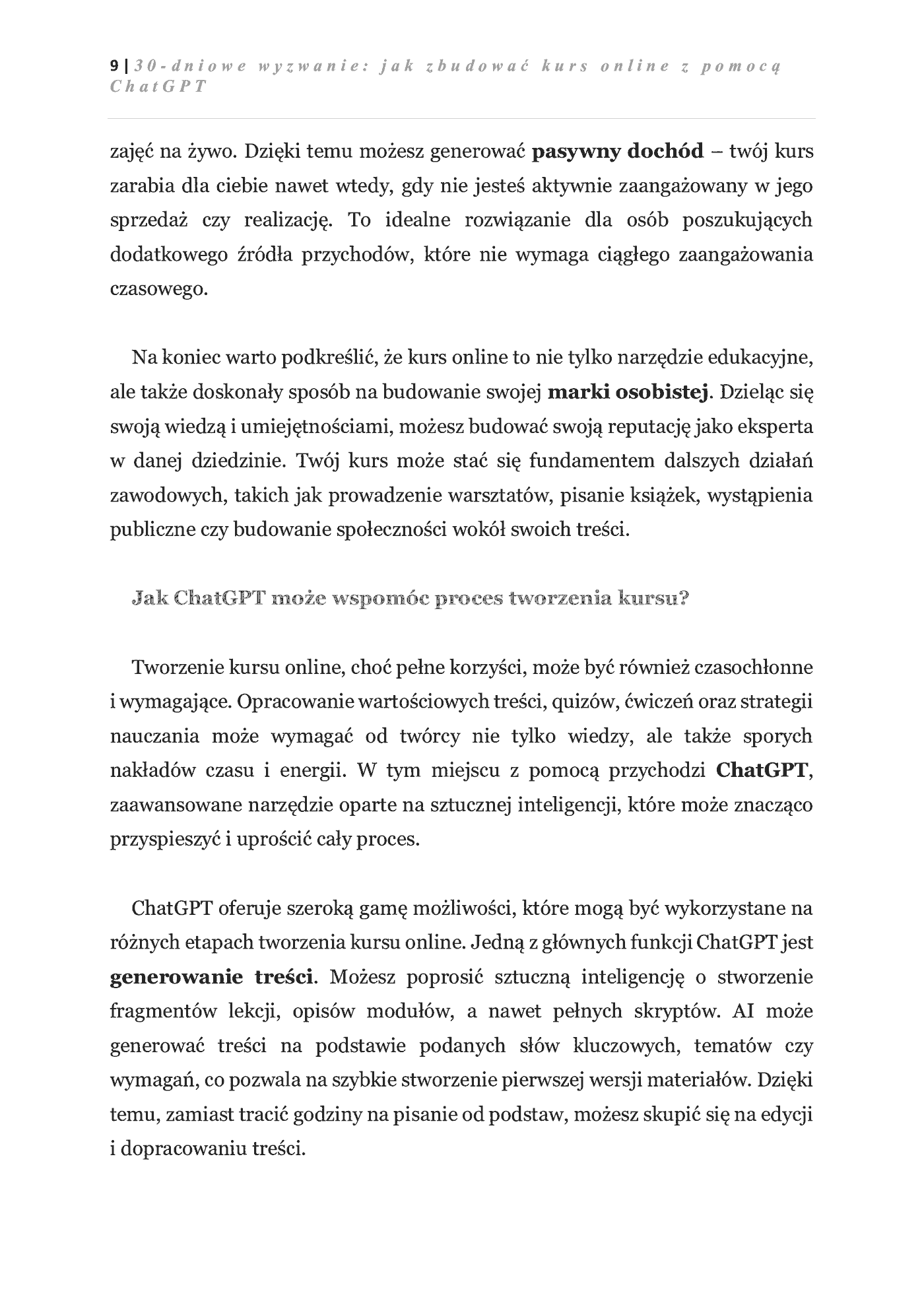 Fragment „30-dniowe wyzwanie: jak zbudować kurs online z pomocą ChatGPT” — strona 6 z 12