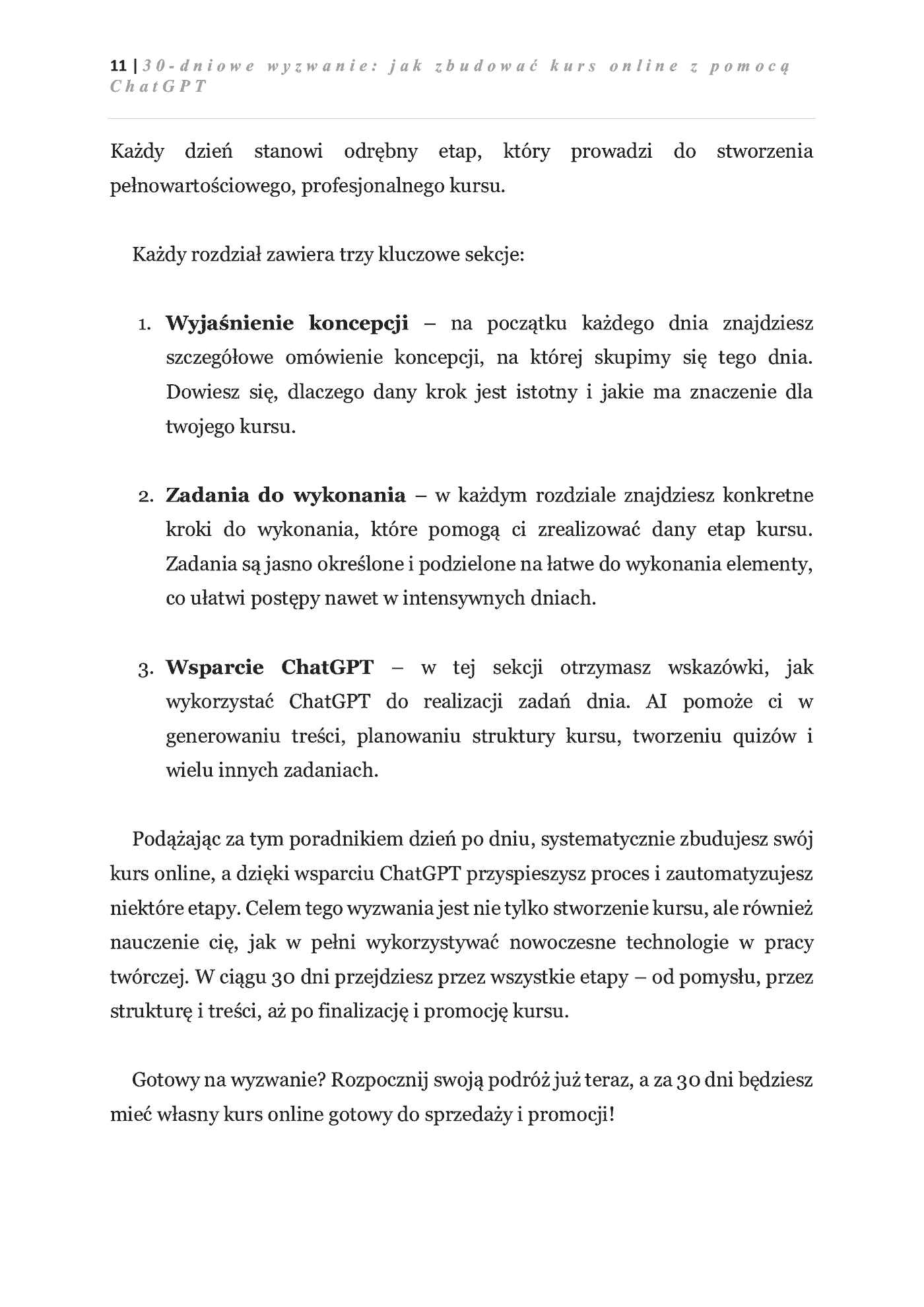 Fragment „30-dniowe wyzwanie: jak zbudować kurs online z pomocą ChatGPT” — strona 8 z 12