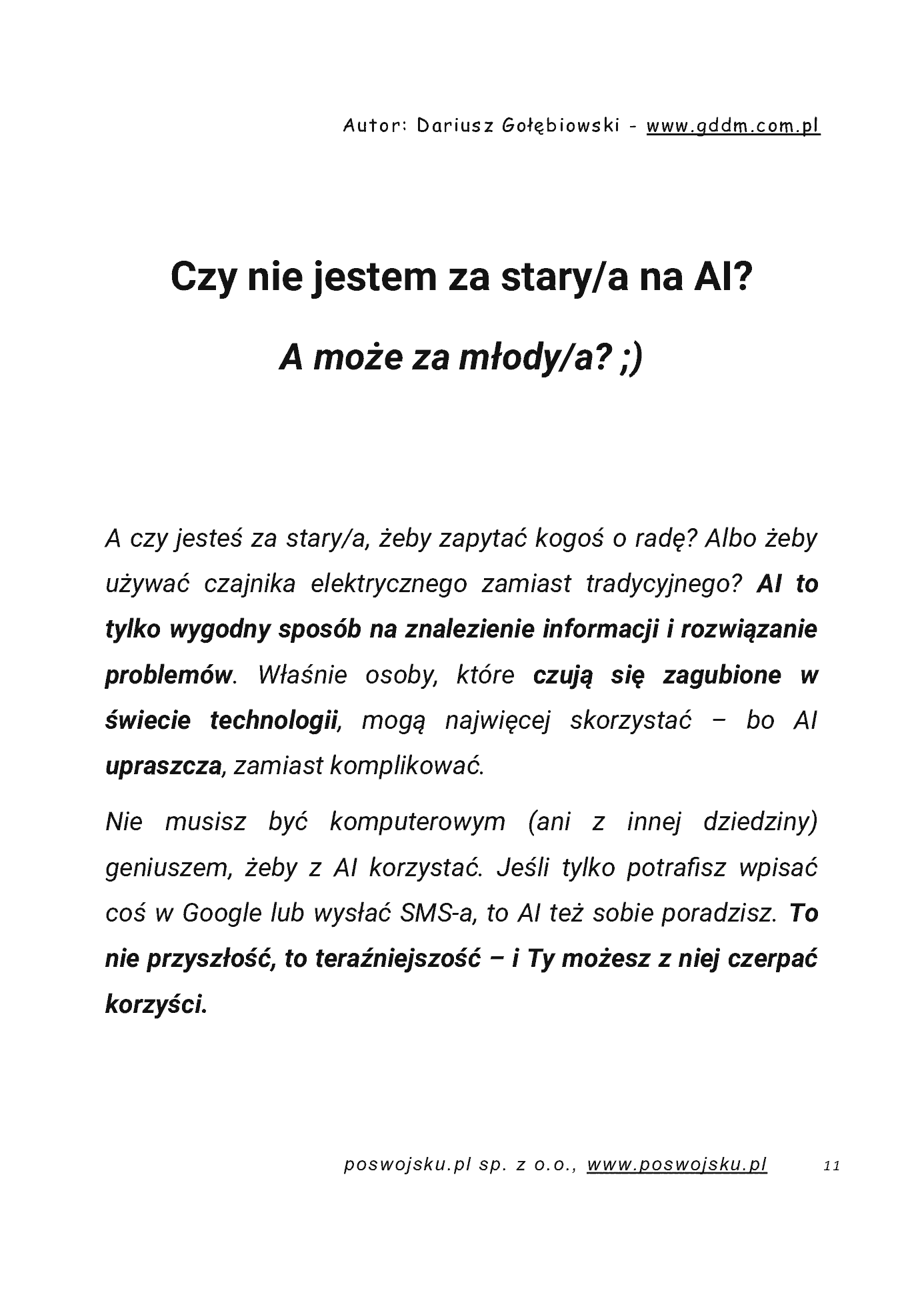 Fragment „AI PRAKTYCZNE PODSTAWY CZĘŚĆ 1 WPROWADZENIE” — strona 12 z 27