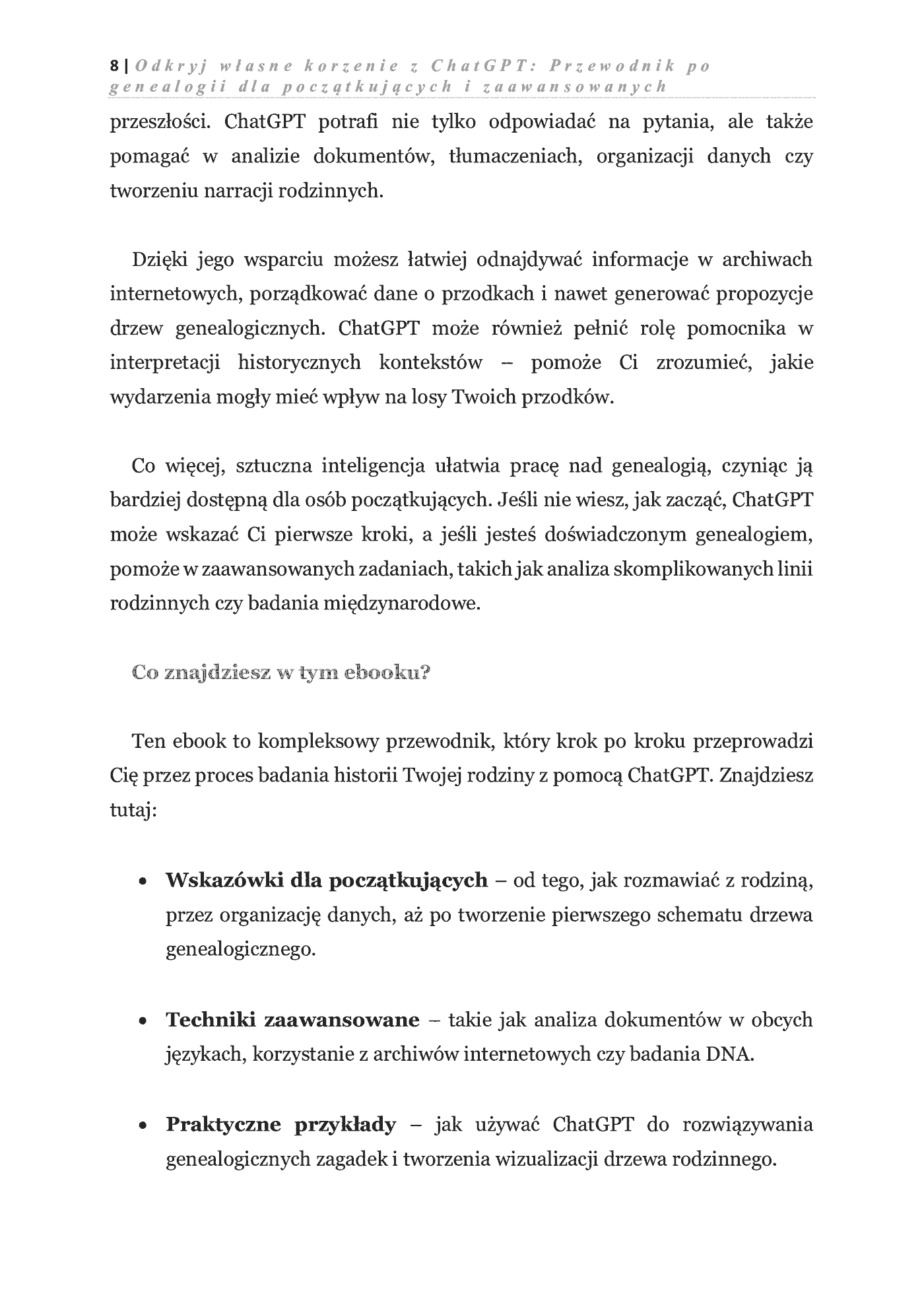 Fragment „Odkryj własne korzenie z ChatGPT: Przewodnik po genealogii dla początkujących i zaawansowanych” — strona 5 z 12