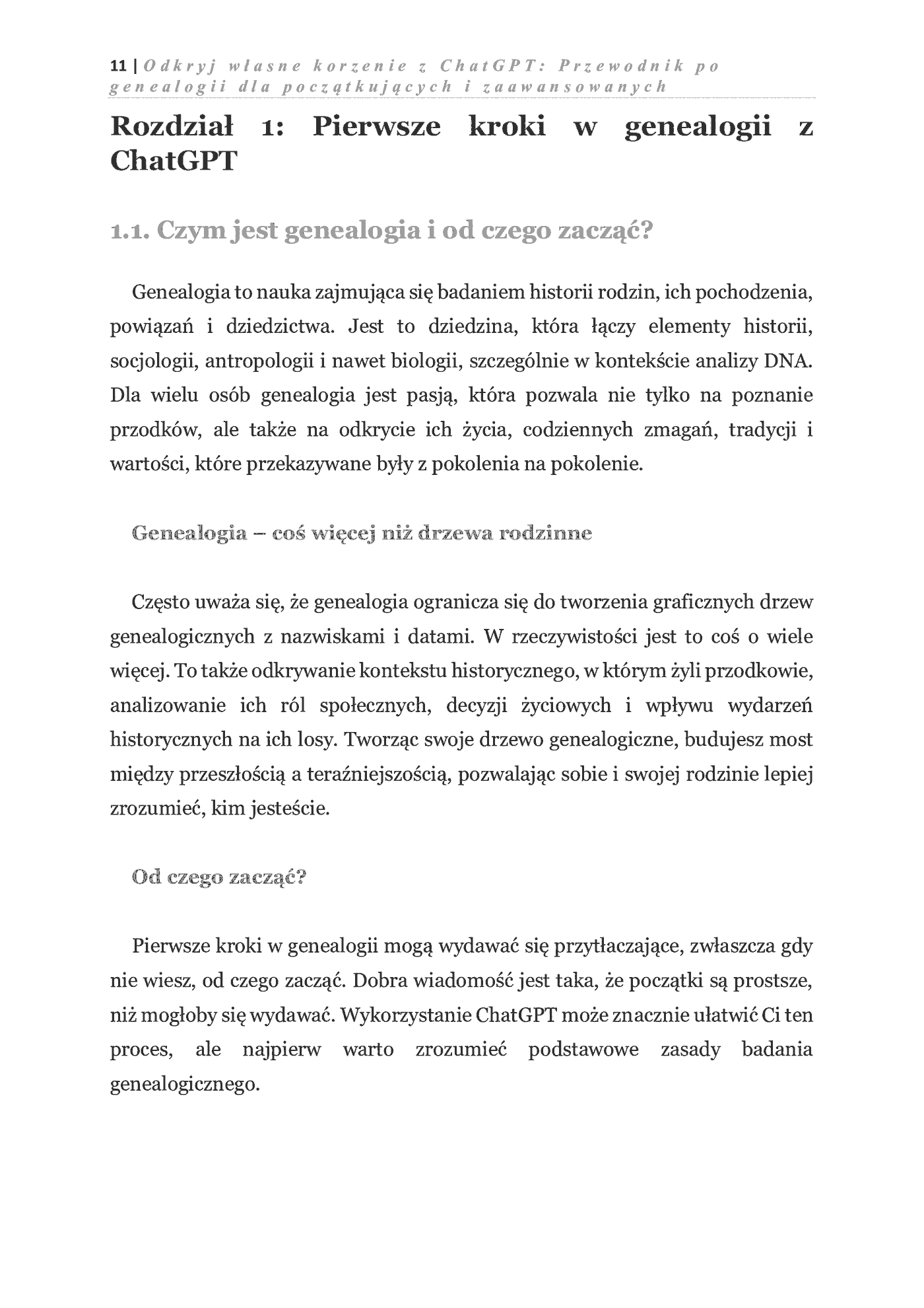 Fragment „Odkryj własne korzenie z ChatGPT: Przewodnik po genealogii dla początkujących i zaawansowanych” — strona 8 z 12
