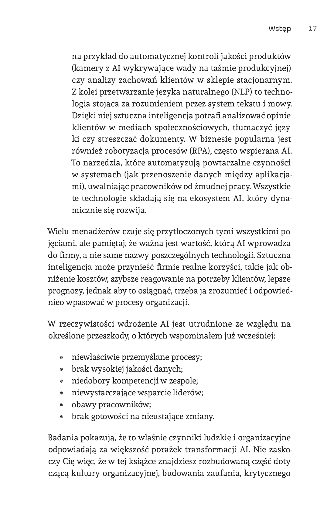 Fragment „AI-AUGMENTED ORGANIZATION: Poradnik dla liderów, jak stworzyć firmę, w której sztuczna inteligencja wzmacnia ludzi, a nie ich zastępuje” — strona 18 z 24