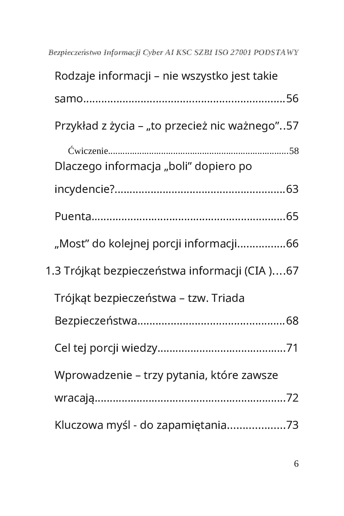 Fragment „BEZPIECZEŃSTWO INFORMACJI CYBER AI KSC SZBI ISO 27001 Moduł 1 PODSTAWY” — strona 7 z 30