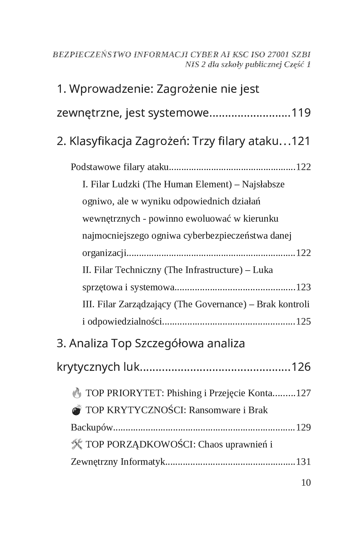 Fragment „BEZPIECZEŃSTWO INFORMACJI CYBER AI KSC ISO 27001 SZBI NIS 2 dla szkoły publicznej Część 1” — strona 11 z 30