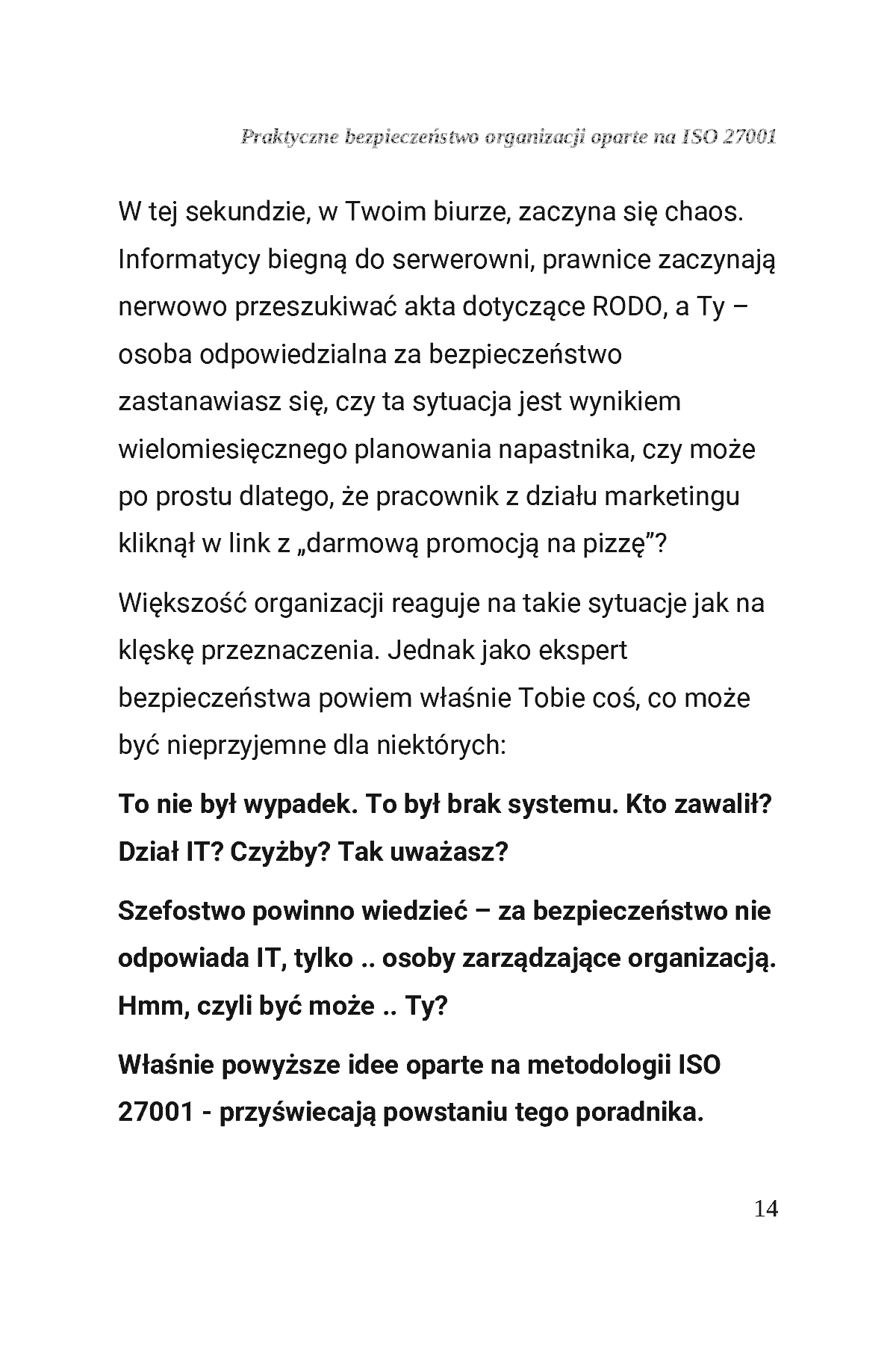 Fragment „Praktyczne bezpieczeństwo organizacji oparte na podejściu ISO/IEC 27001” — strona 15 z 30