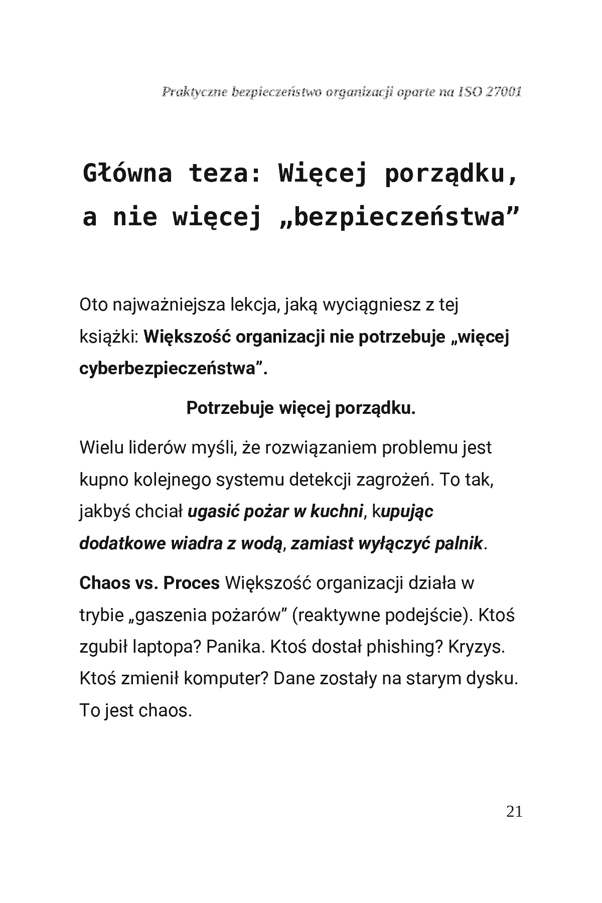 Fragment „Praktyczne bezpieczeństwo organizacji oparte na podejściu ISO/IEC 27001” — strona 22 z 30