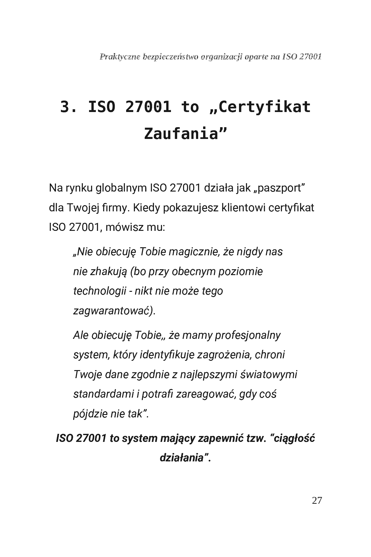 Fragment „Praktyczne bezpieczeństwo organizacji oparte na podejściu ISO/IEC 27001” — strona 28 z 30