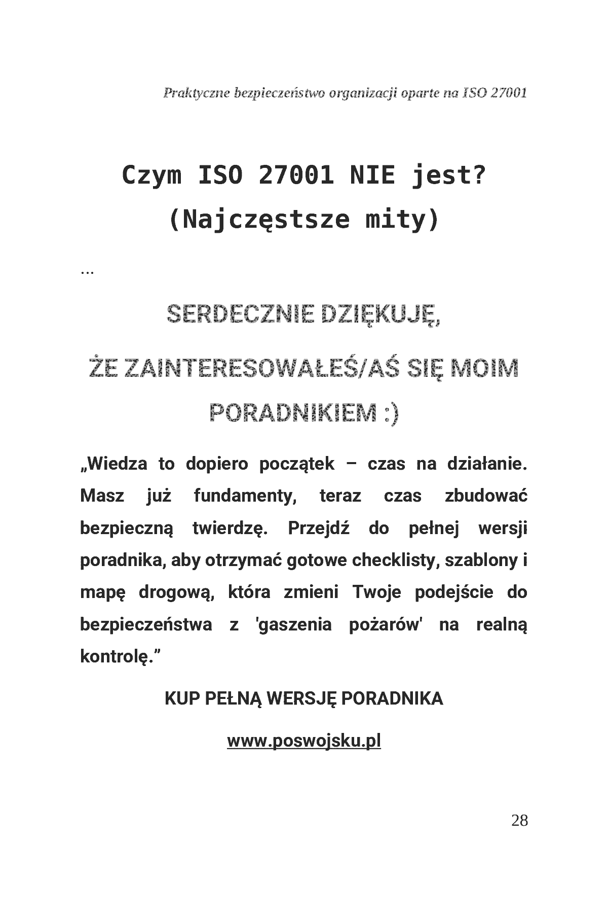 Fragment „Praktyczne bezpieczeństwo organizacji oparte na podejściu ISO/IEC 27001” — strona 29 z 30