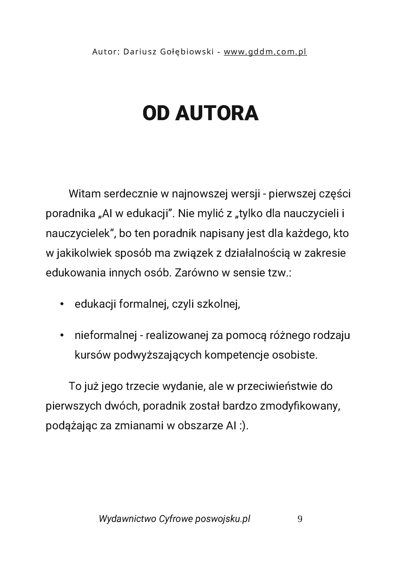 Fragment „AI w edukacji Część 1 Praktyczny poradnik od kuchni. Dla edukatorów i edukatorek” — strona 10 z 30