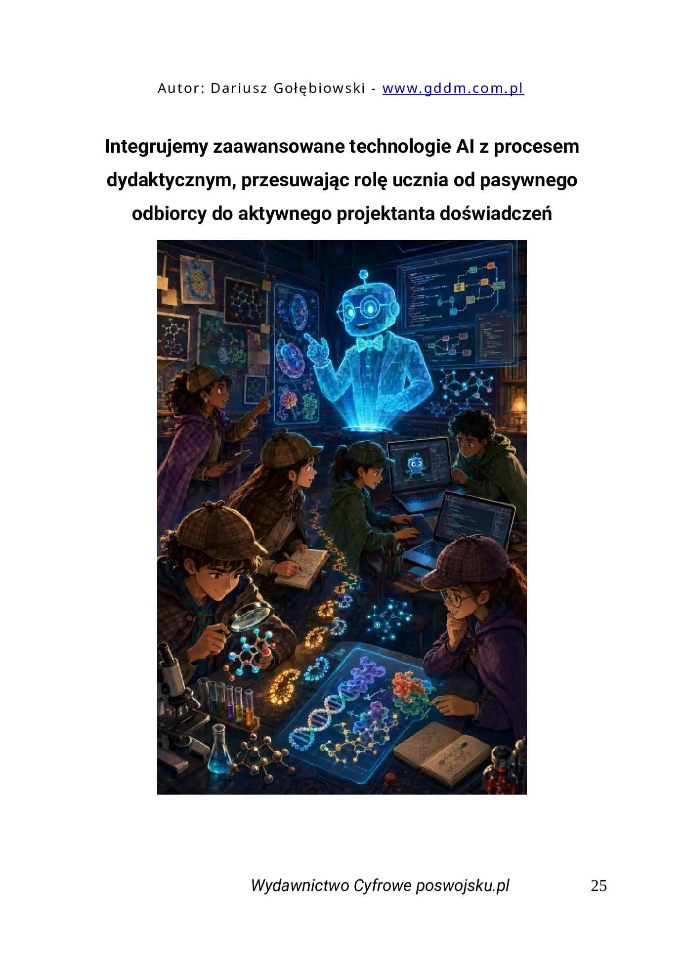 Fragment „AI W EDUKACJI CZĘŚĆ 2 PRAKTYCZNE POMYSŁY PRAWNE UWARUNKOWANIA dla edukatorów i edukatorek” — strona 25 z 30