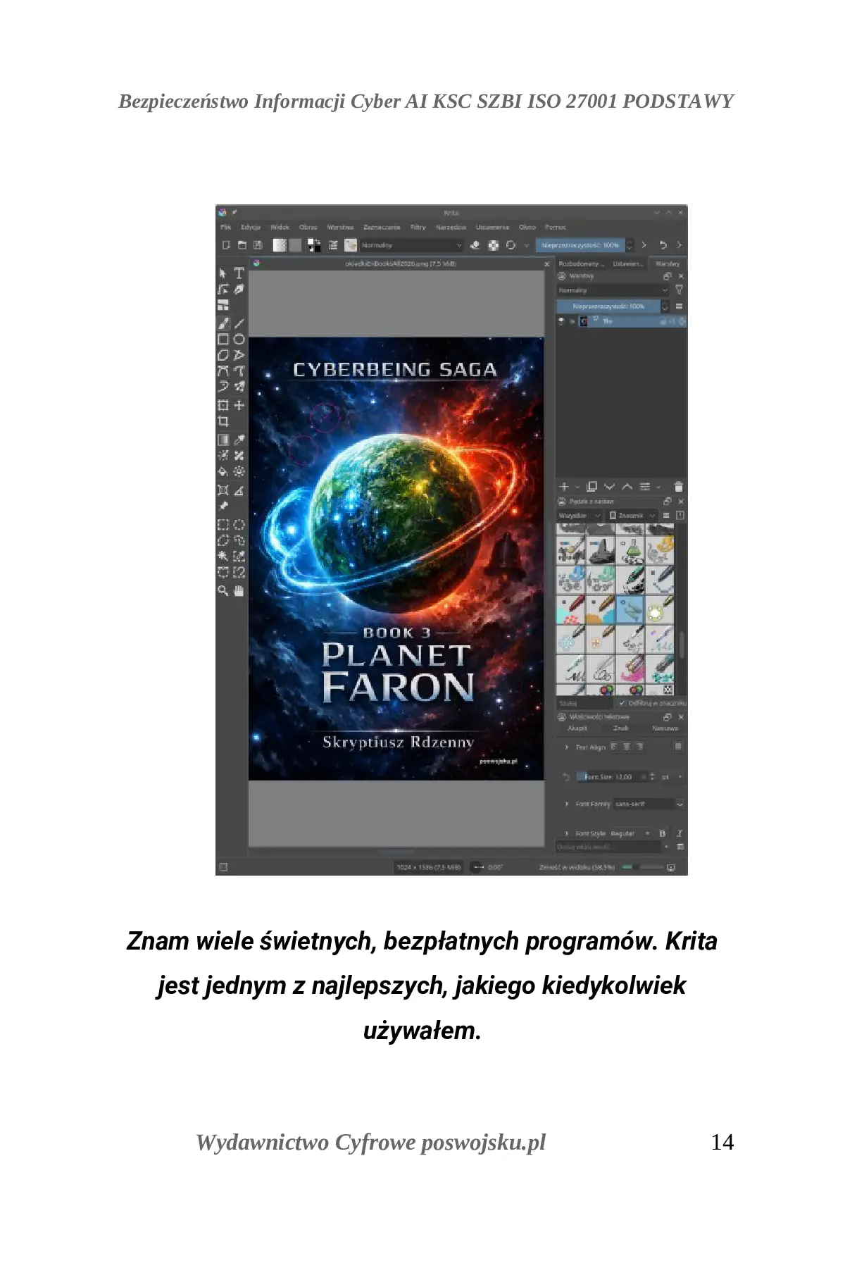 Fragment „ZROBIŁEM KOMIKS Z AI I BEZPŁATNYMI PROGRAMAMI. Od pomysłu, przez AI, Kritę i Scribusa, do własnego komiksu” — strona 15 z 30