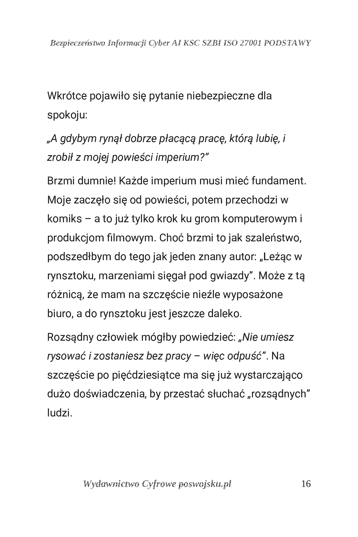 Fragment „ZROBIŁEM KOMIKS Z AI I BEZPŁATNYMI PROGRAMAMI. Od pomysłu, przez AI, Kritę i Scribusa, do własnego komiksu” — strona 17 z 30