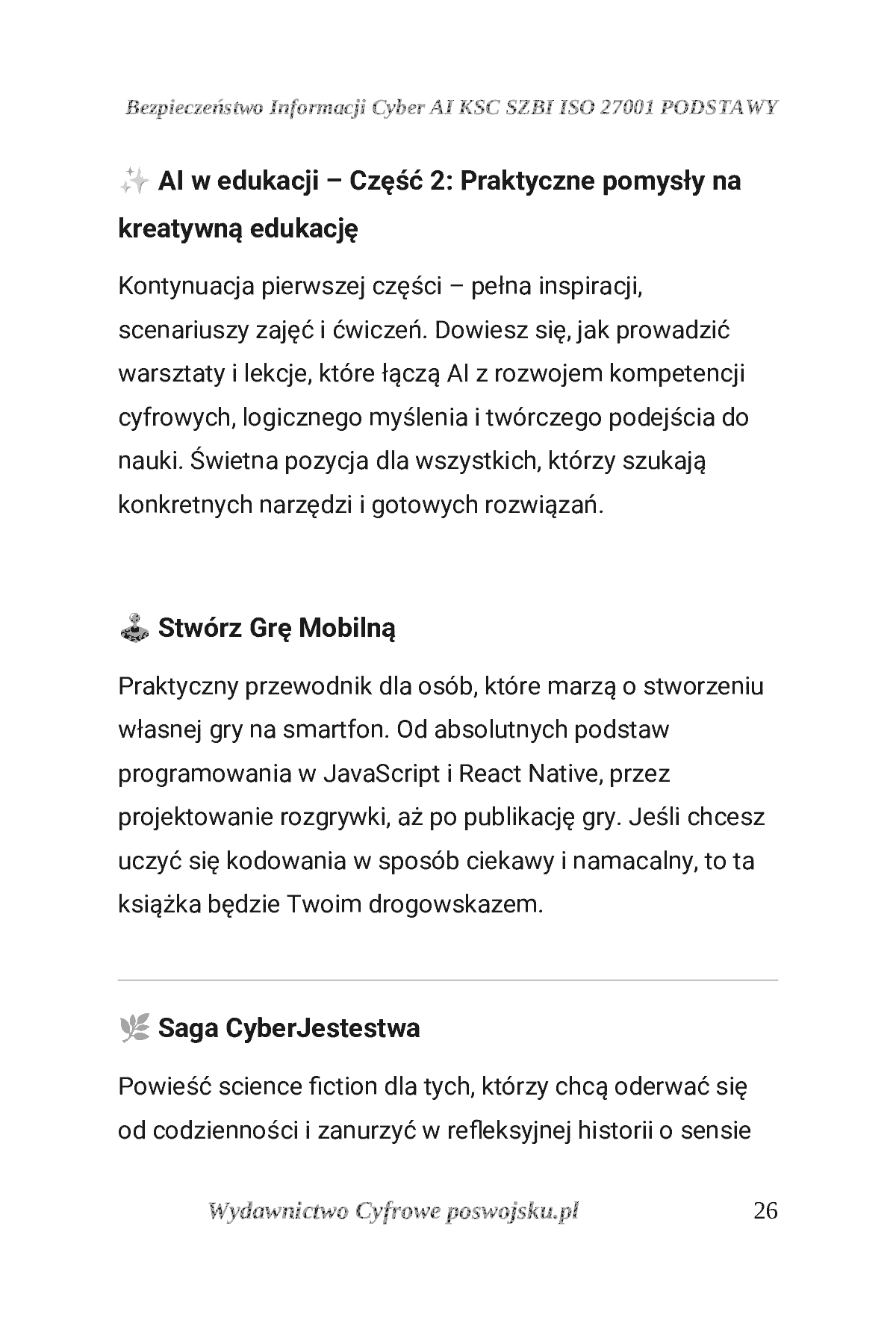 Fragment „ZROBIŁEM KOMIKS Z AI I BEZPŁATNYMI PROGRAMAMI. Od pomysłu, przez AI, Kritę i Scribusa, do własnego komiksu” — strona 27 z 30