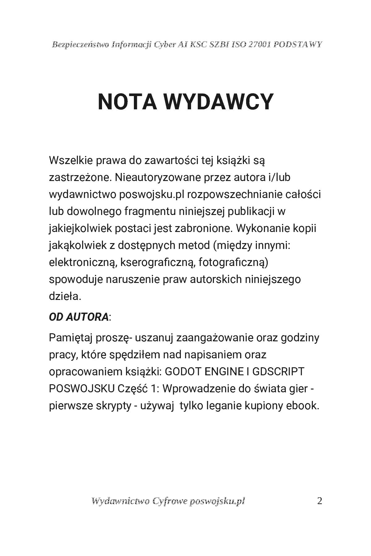 Fragment „GODOT ENGINE I GDSCRIPT POSWOJSKU Część 1: Wprowadzenie do świata gier i pierwsze skrypty” — strona 3 z 30
