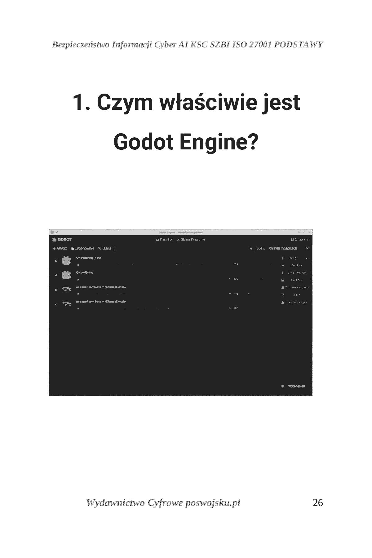 Fragment „GODOT ENGINE I GDSCRIPT POSWOJSKU Część 1: Wprowadzenie do świata gier i pierwsze skrypty” — strona 27 z 30