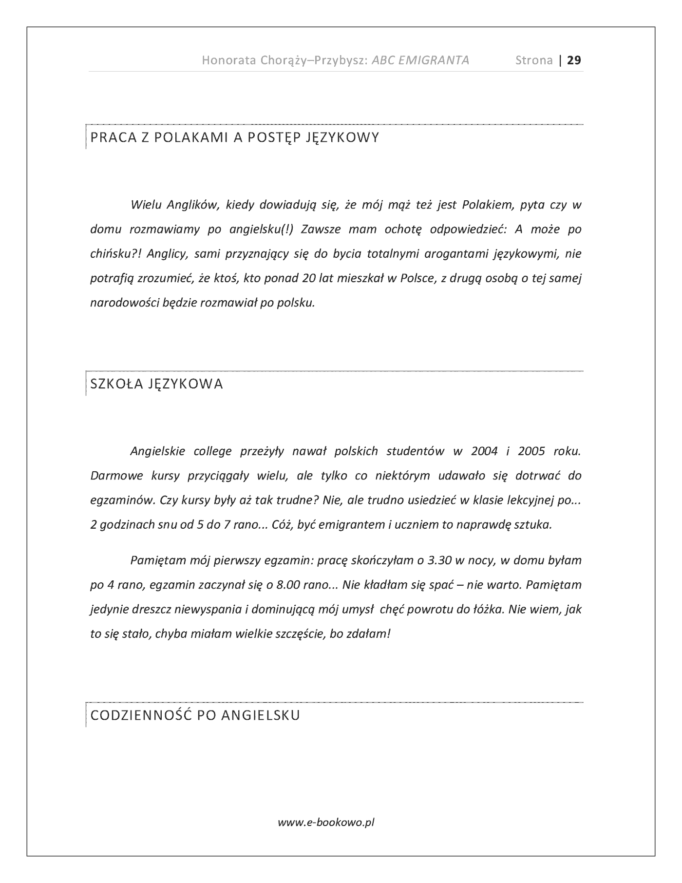 Fragment „ABC Emigranta” — strona 29 z 30