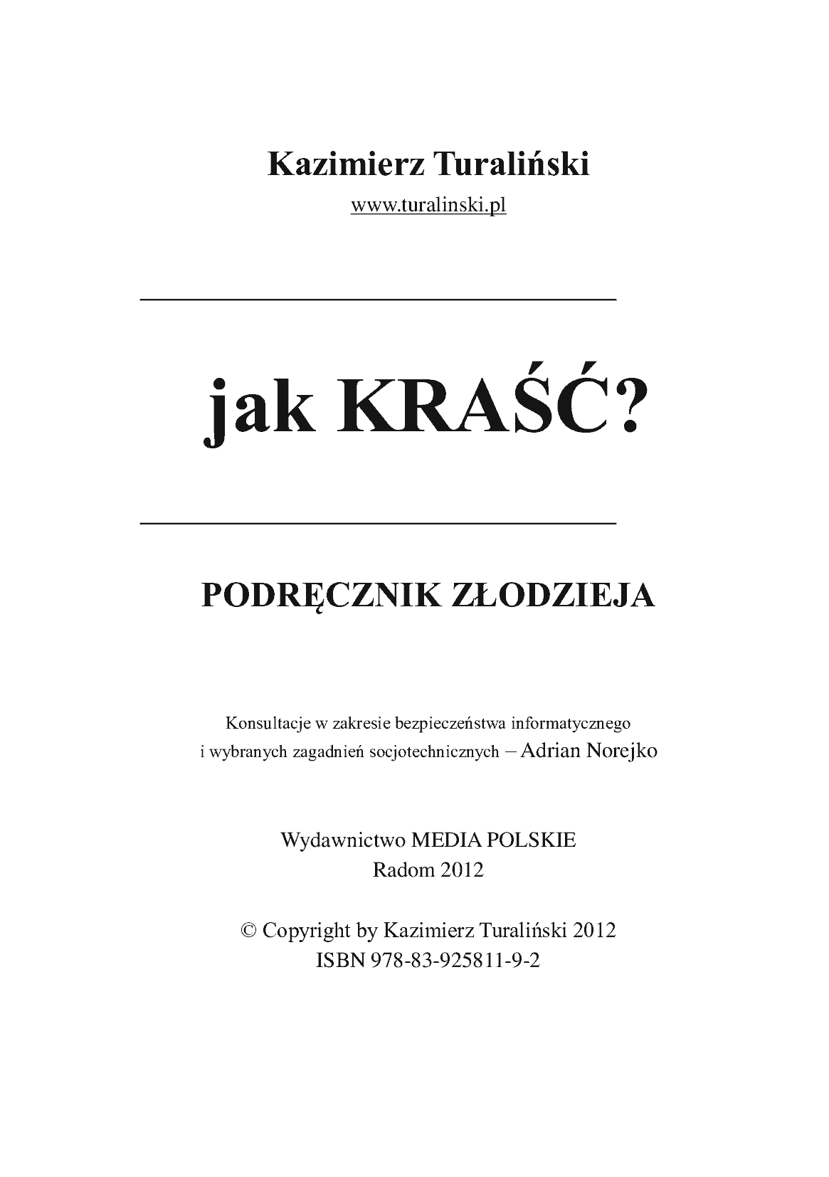 Fragment „Jak kraść? Podręcznik złodzieja” — strona 2 z 23