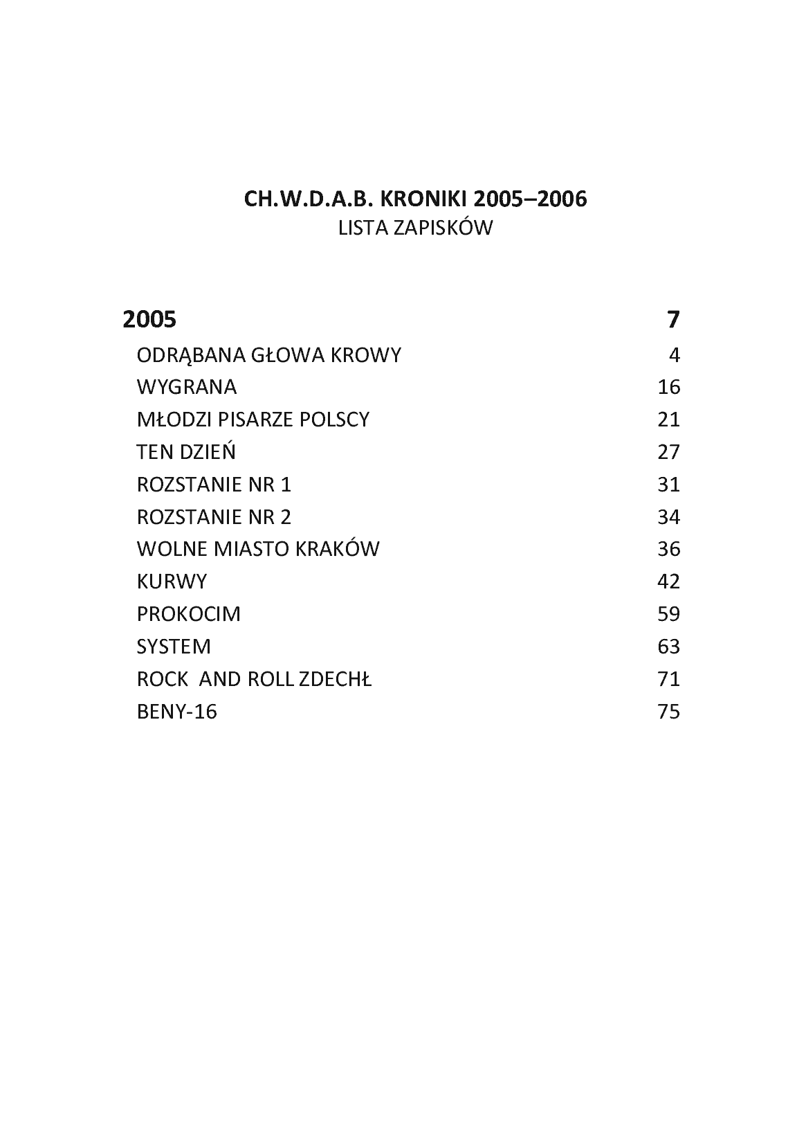 Fragment „CH.W.D.A.B. Kroniki 2005-2006” — strona 3 z 10