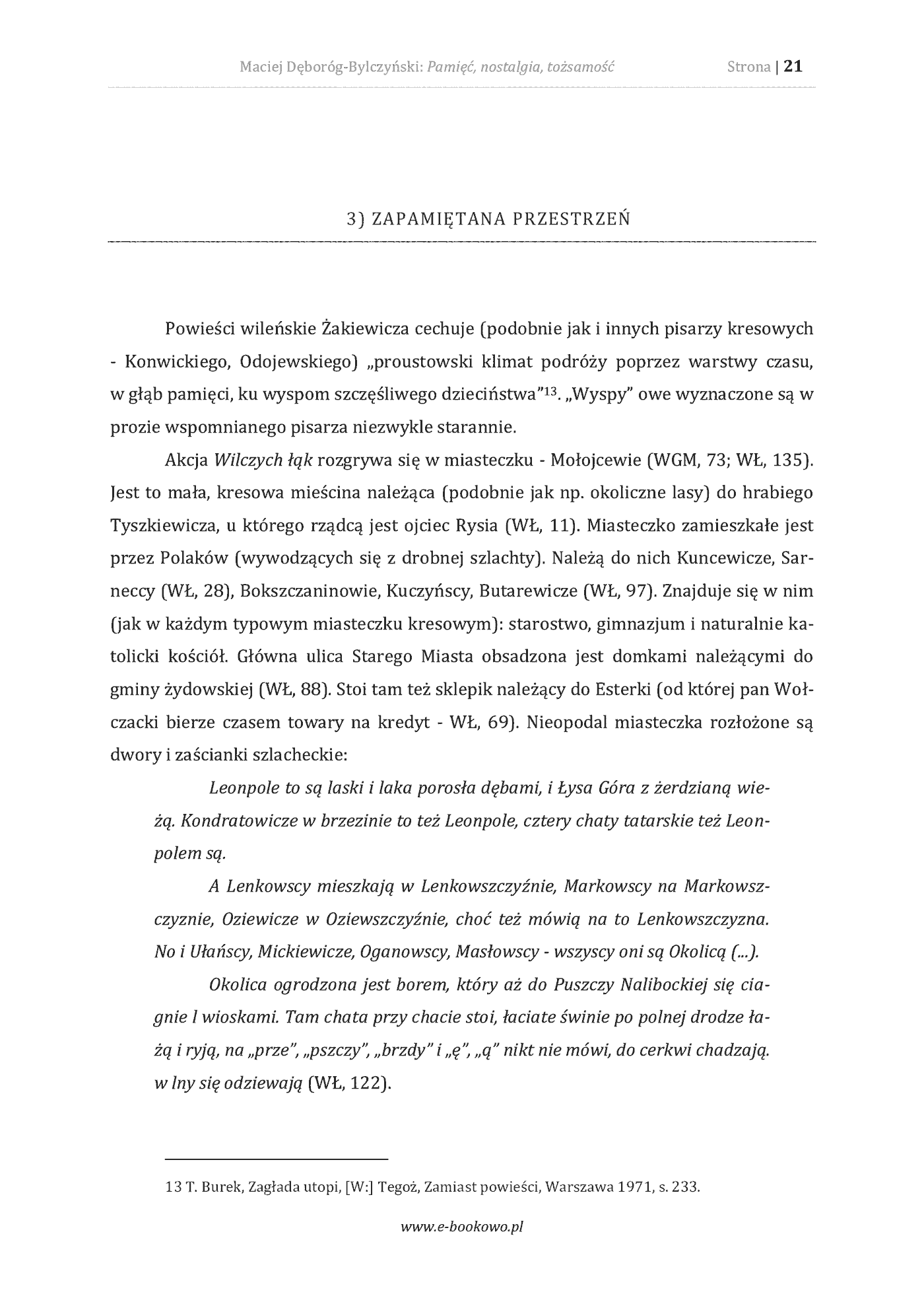 Fragment „Pamięć, nostalgia, tożsamość. Kulturowe aspekty estetyki pogranicza w twórczości Zbigniewa Żakiewicza” — strona 21 z 30