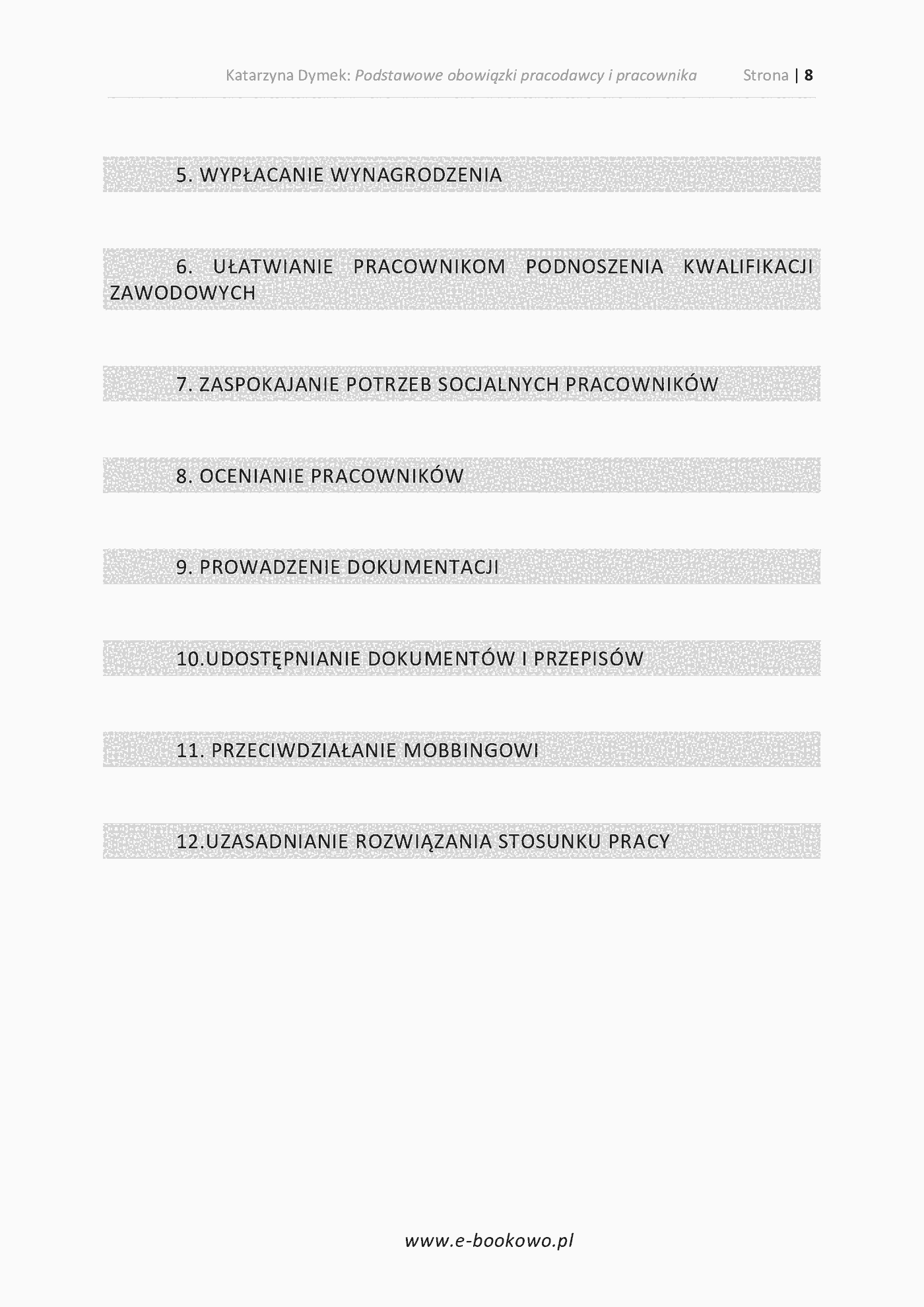 Fragment „Podstawowe obowiązki pracodawcy i pracownika” — strona 8 z 12