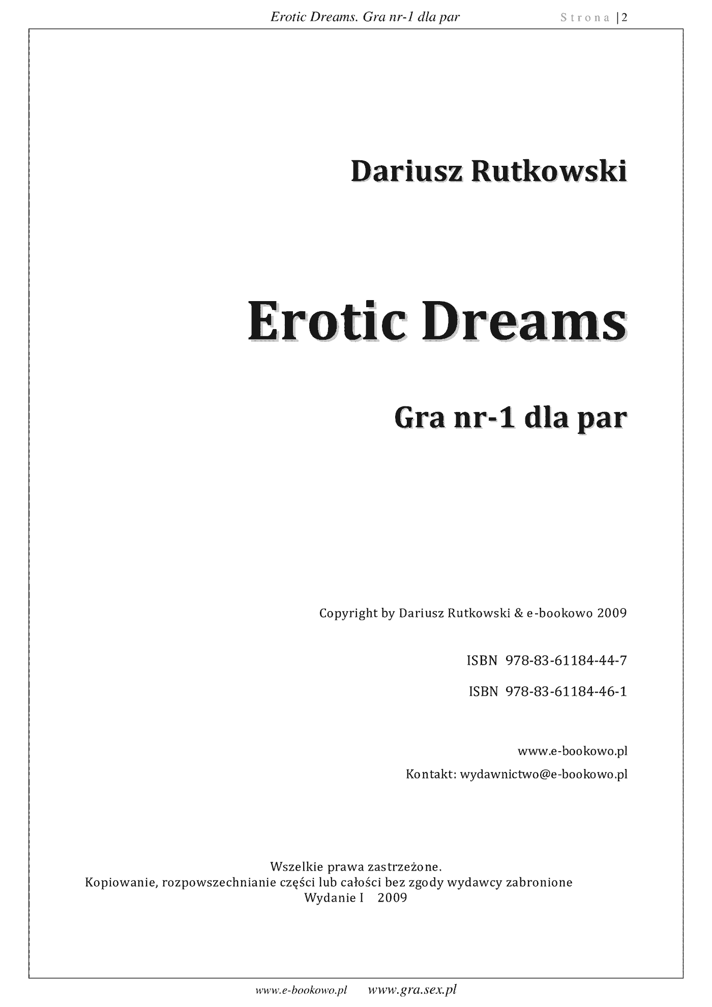 Fragment „Erotic dreams. Gra nr-1 dla par. Wersja czarno-biała” — strona 2 z 9