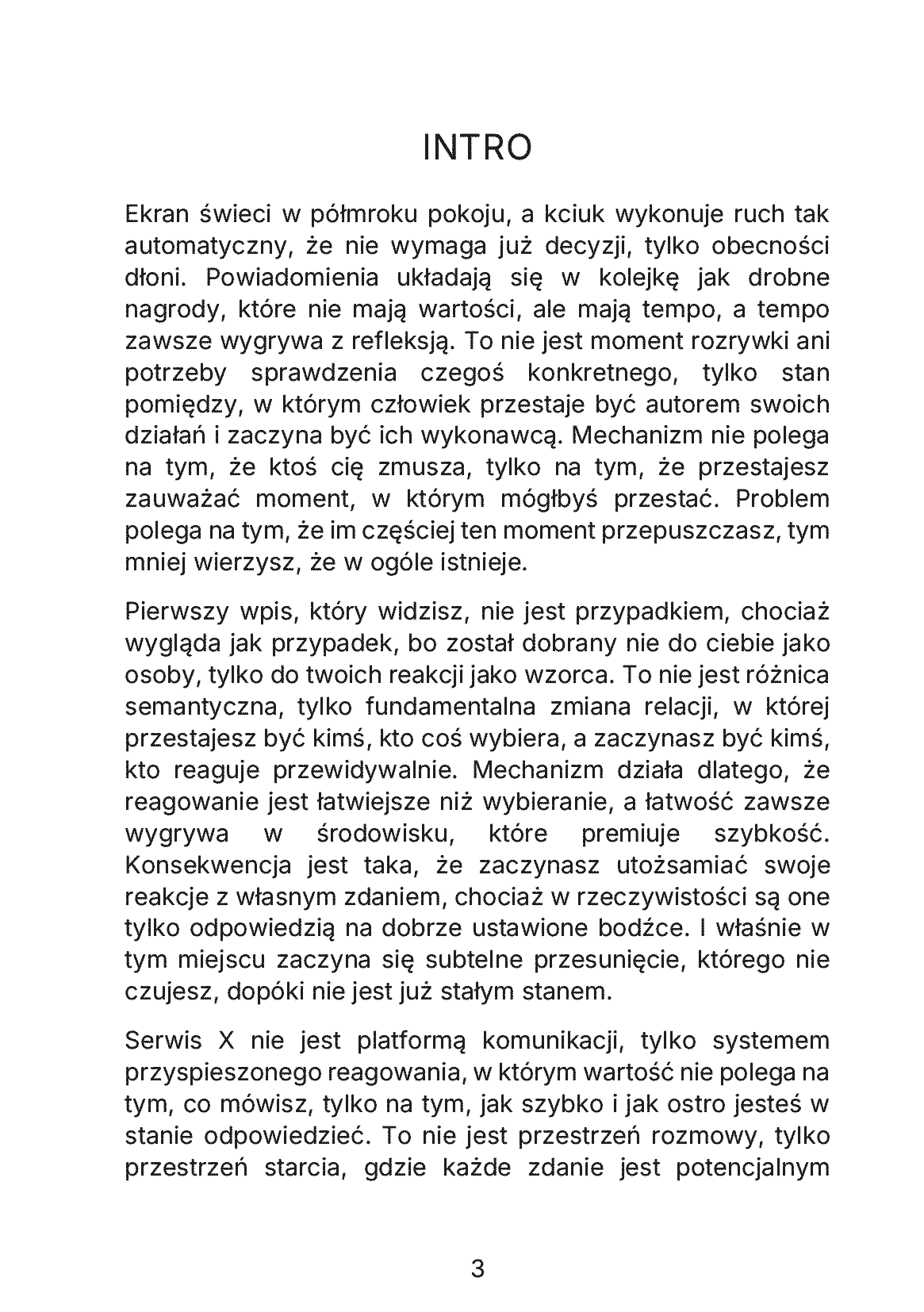 Fragment „Brutalna prawda o serwisie X. Jak strumień przejmuje twoje myślenie, reakcje i tożsamość” — strona 4 z 11