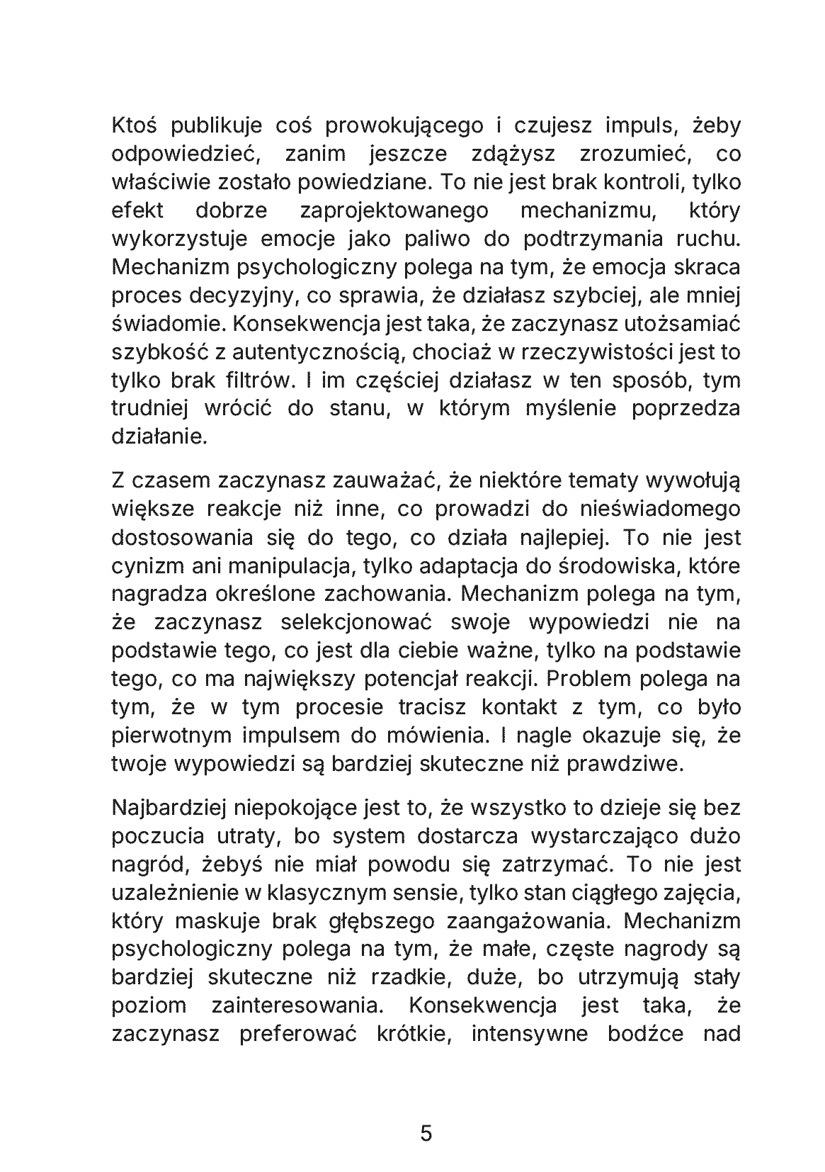 Fragment „Brutalna prawda o serwisie X. Jak strumień przejmuje twoje myślenie, reakcje i tożsamość” — strona 6 z 11