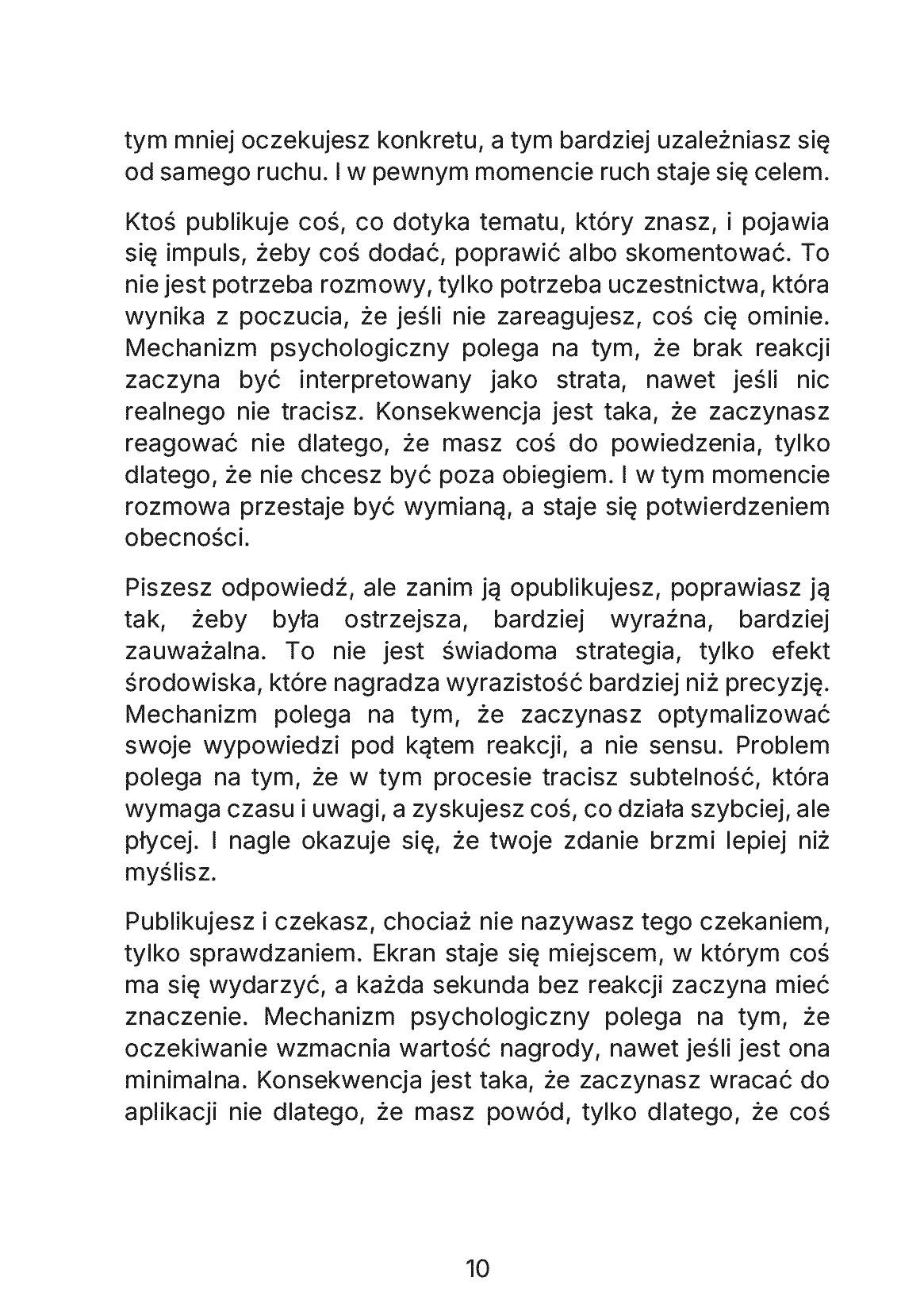 Fragment „Brutalna prawda o serwisie X. Jak strumień przejmuje twoje myślenie, reakcje i tożsamość” — strona 11 z 11