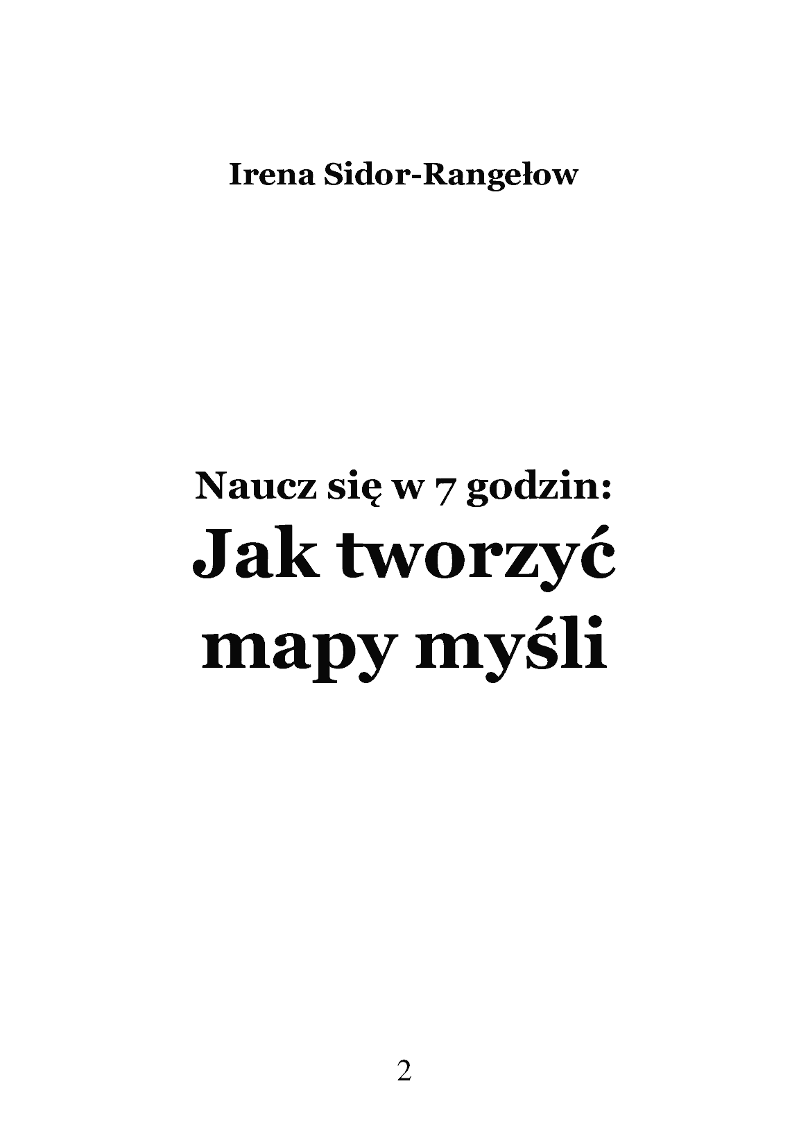Fragment „Naucz się w 7 godzin: Jak tworzyć mapy myśli” — strona 2 z 12