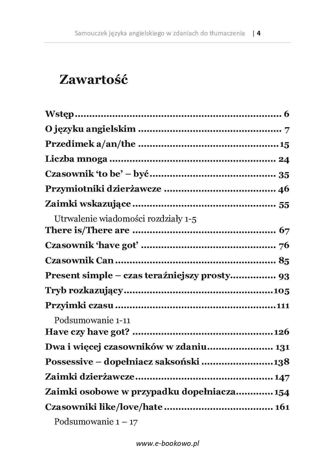 Fragment „Samouczek języka angielskiego w zdaniach do tłumaczenia” — strona 4 z 21