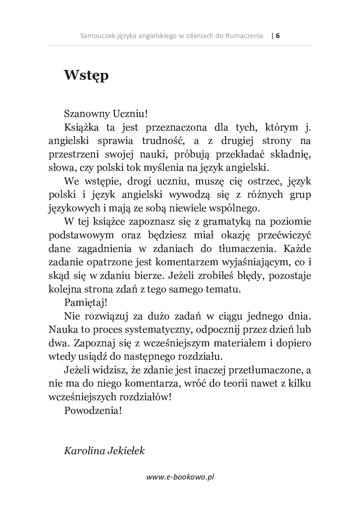 Fragment „Samouczek języka angielskiego w zdaniach do tłumaczenia” — strona 6 z 21