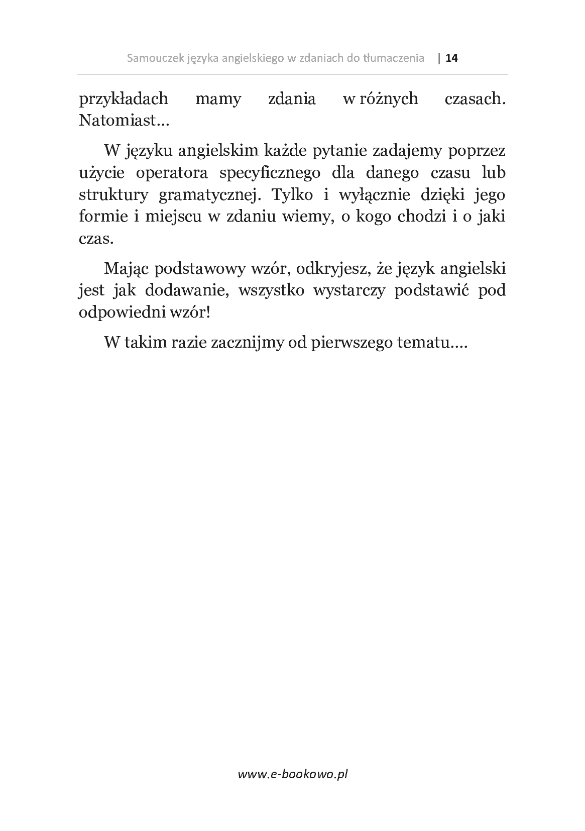Fragment „Samouczek języka angielskiego w zdaniach do tłumaczenia” — strona 14 z 21