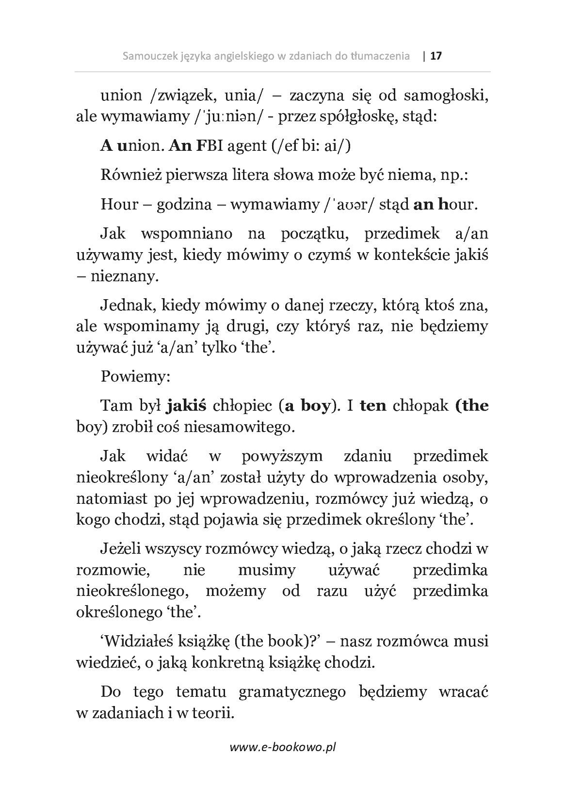 Fragment „Samouczek języka angielskiego w zdaniach do tłumaczenia” — strona 17 z 21