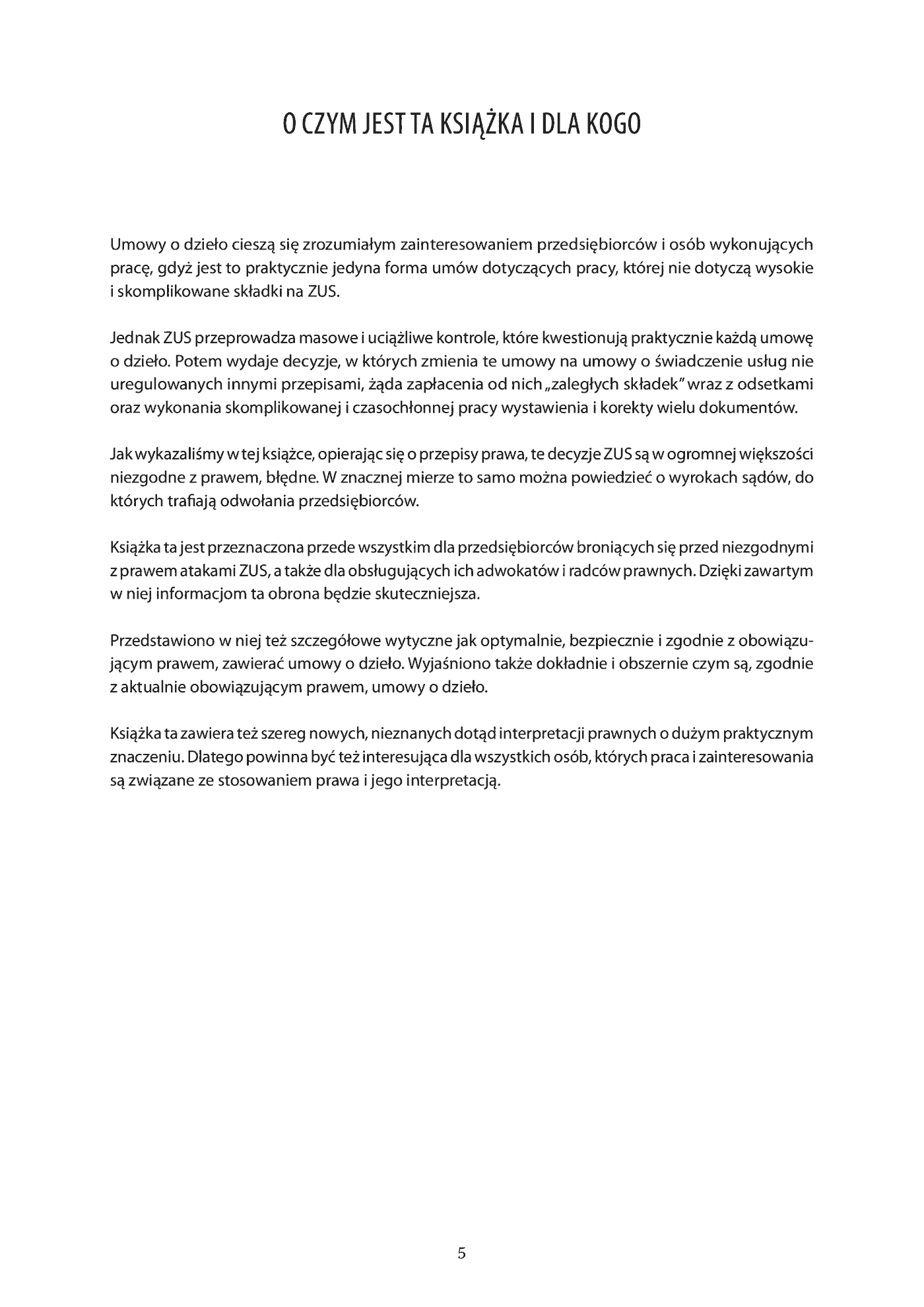 Fragment „Umowy o dzieło Jak się bronić przed atakiem ZUS” — strona 5 z 7