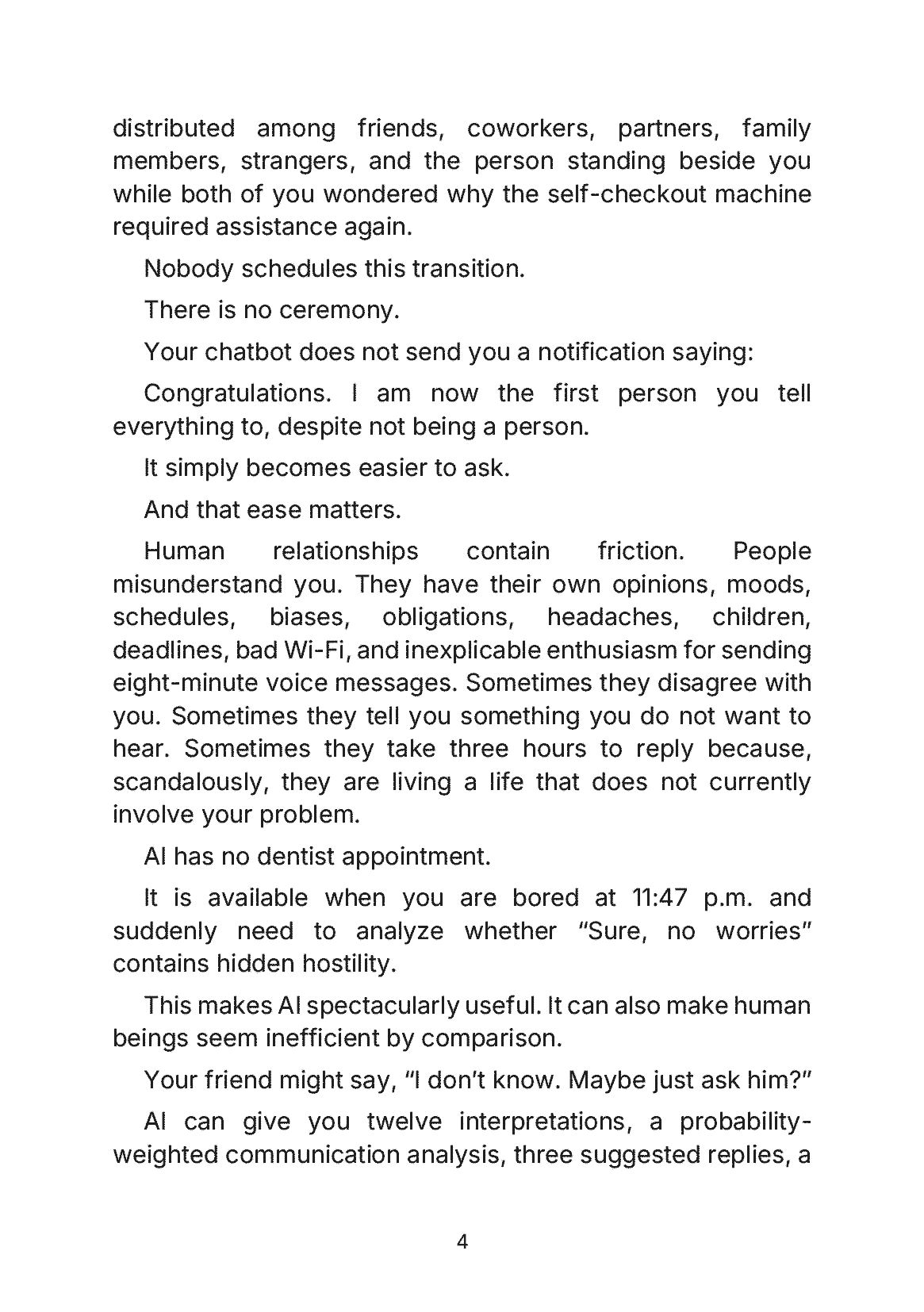 Fragment „I May Be Too Close to My Chatbot - How to Use AI Without Replacing Everyone You Know” — strona 5 z 11
