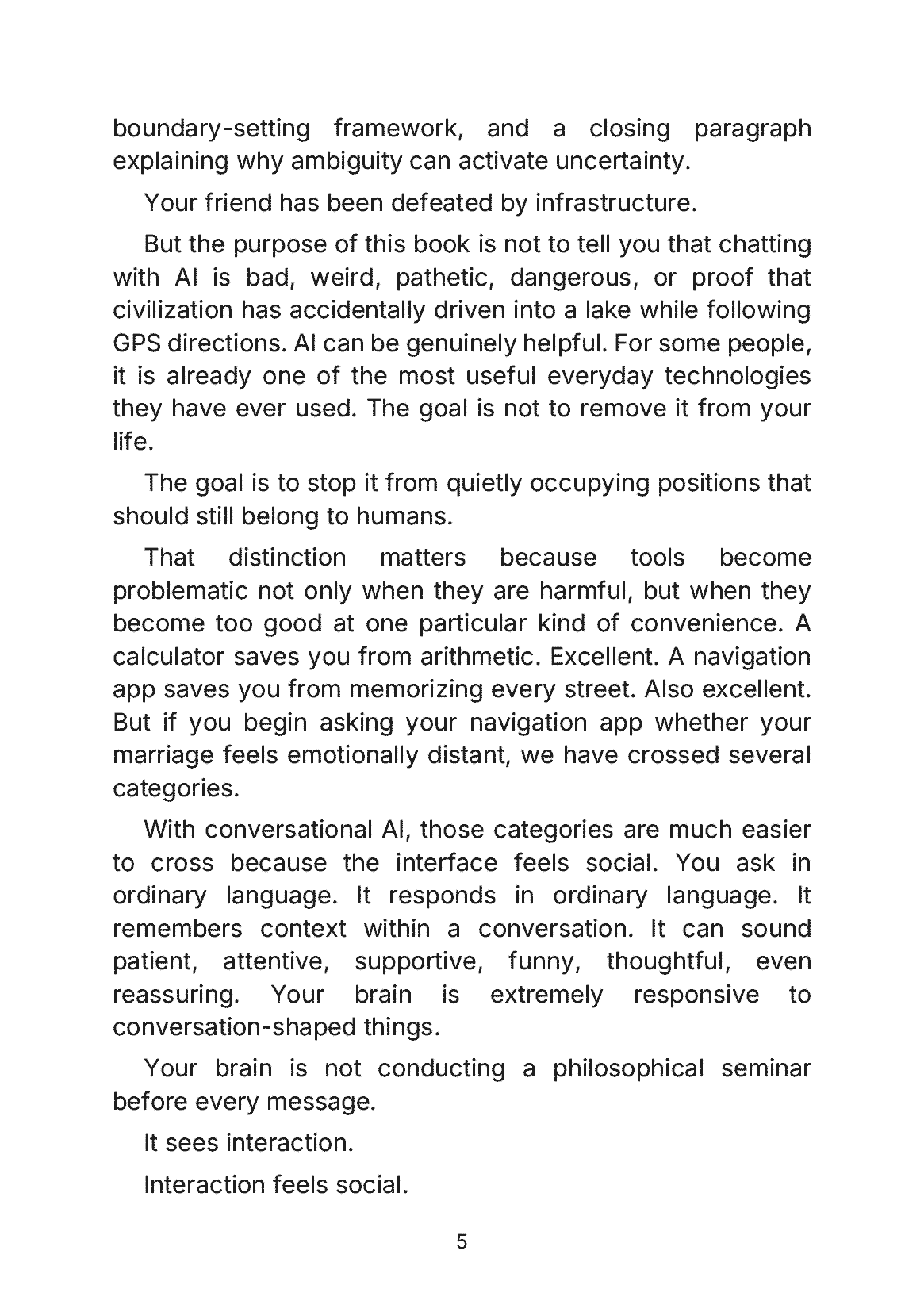 Fragment „I May Be Too Close to My Chatbot - How to Use AI Without Replacing Everyone You Know” — strona 6 z 11