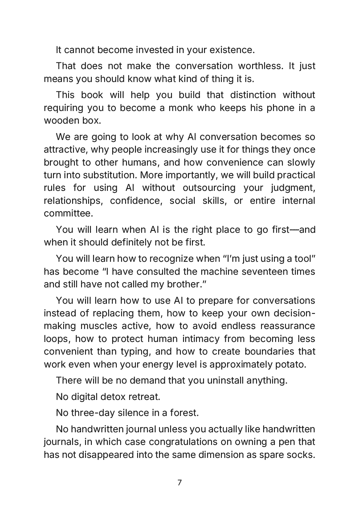 Fragment „I May Be Too Close to My Chatbot - How to Use AI Without Replacing Everyone You Know” — strona 8 z 11