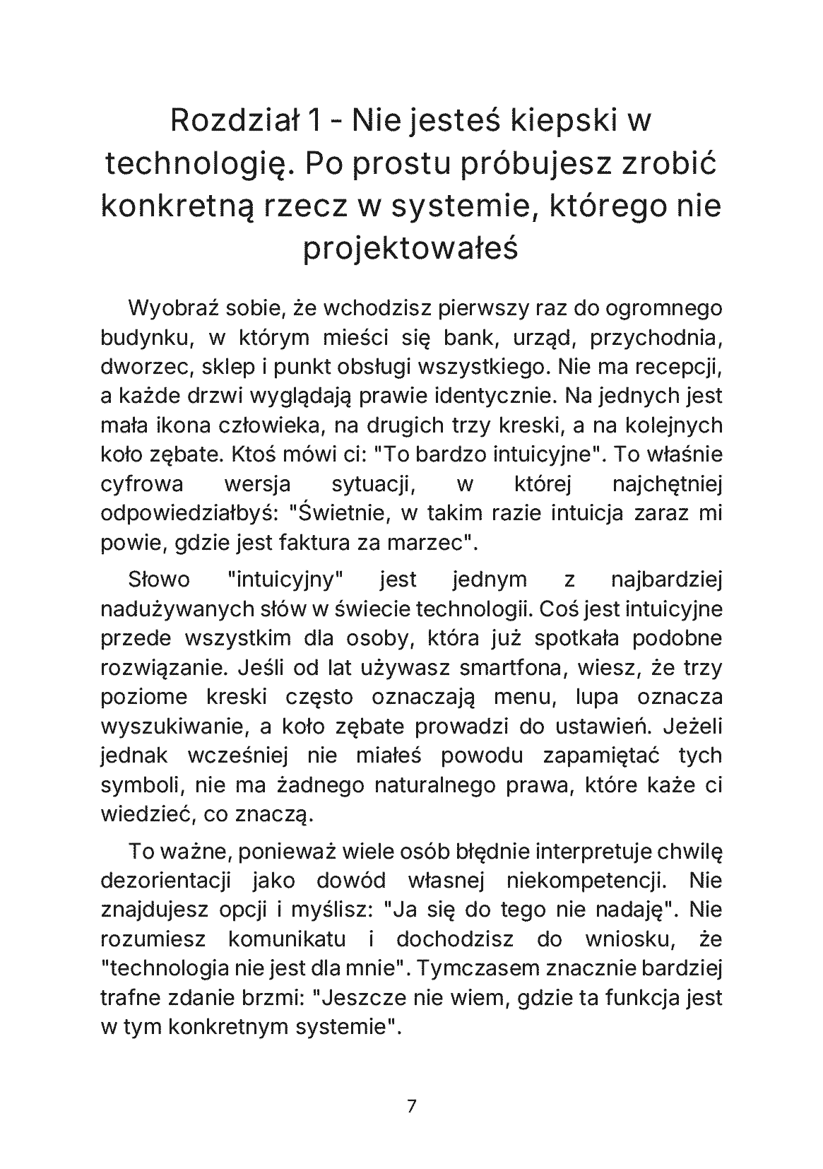 Fragment „Wszystko jest teraz w aplikacji, a ja chcę tylko załatwić sprawę - Jak oswoić cyfrową codzienność, korzystać z potrzebnych usług i prosić o pomoc bez wstydu i doktoratu z klikania” — strona 8 z 11