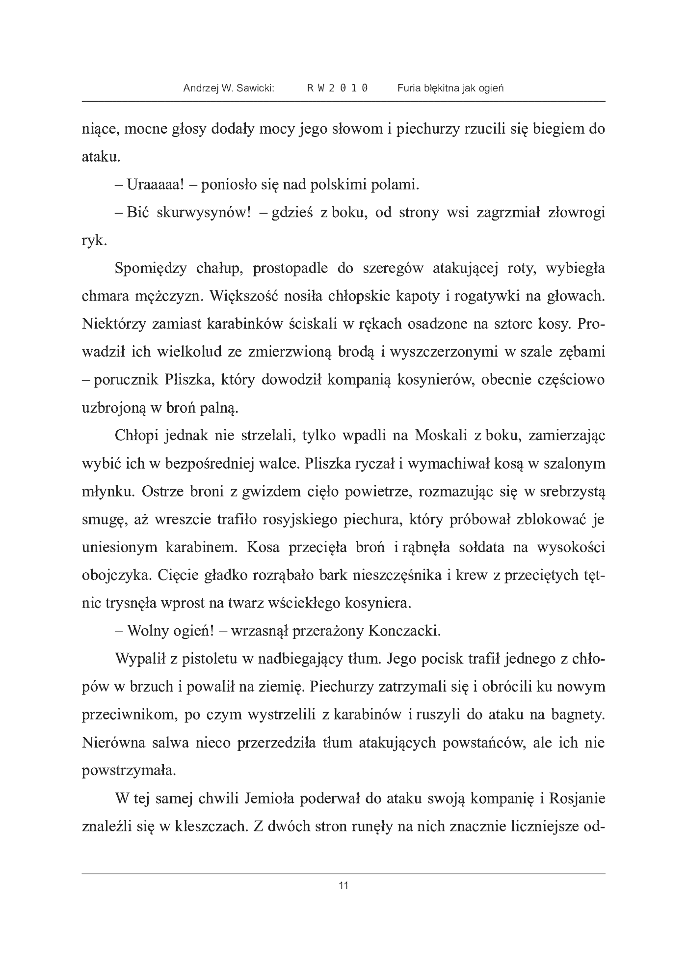 Fragment „Furia błękitna jak ogień” — strona 11 z 30